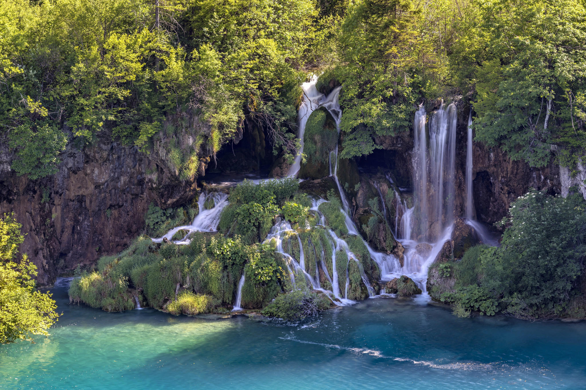 Обои Хорватия водопады ландшафт на рабочий стол