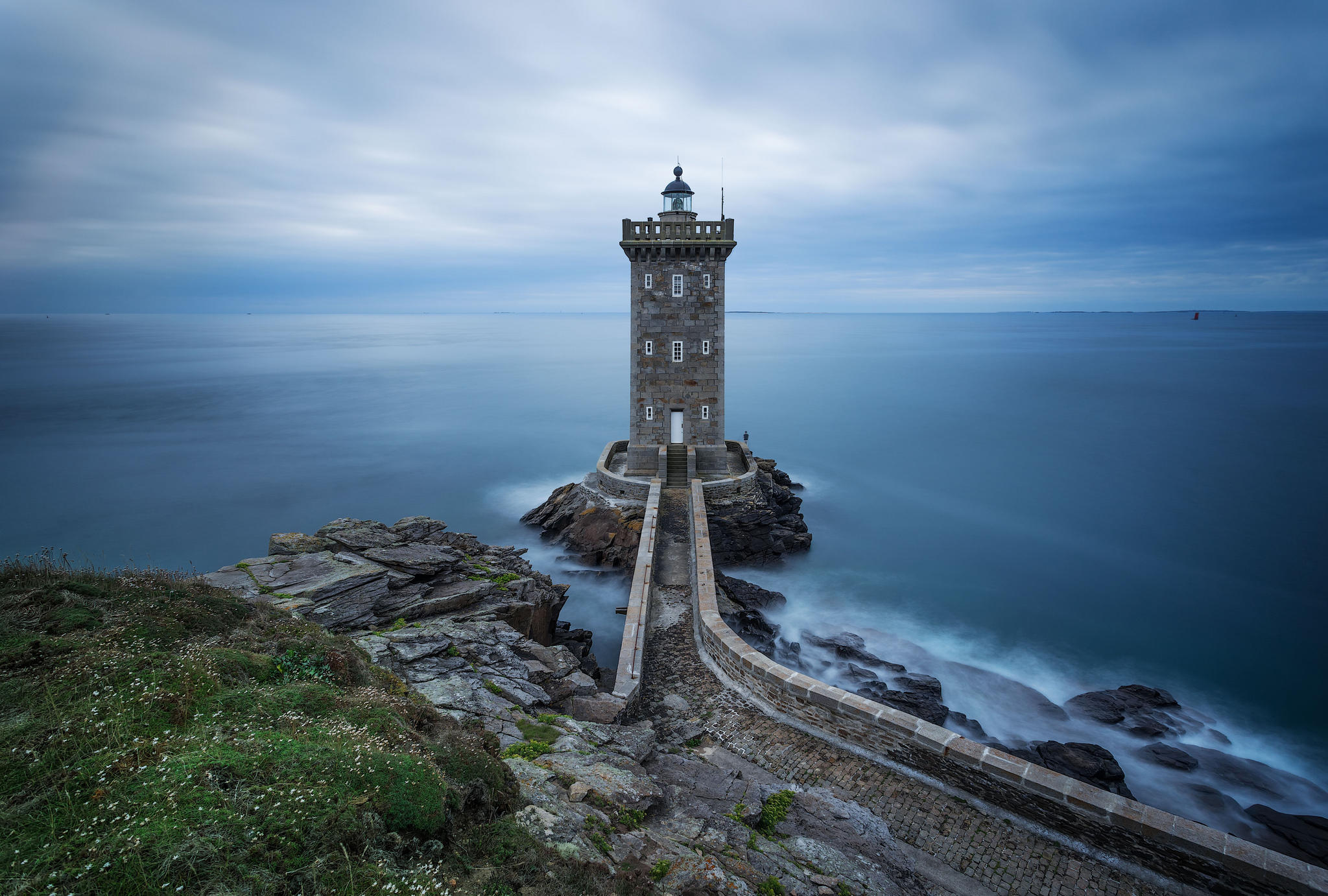 Wallpapers Kermorvant Lighthouse France Brittany on the desktop