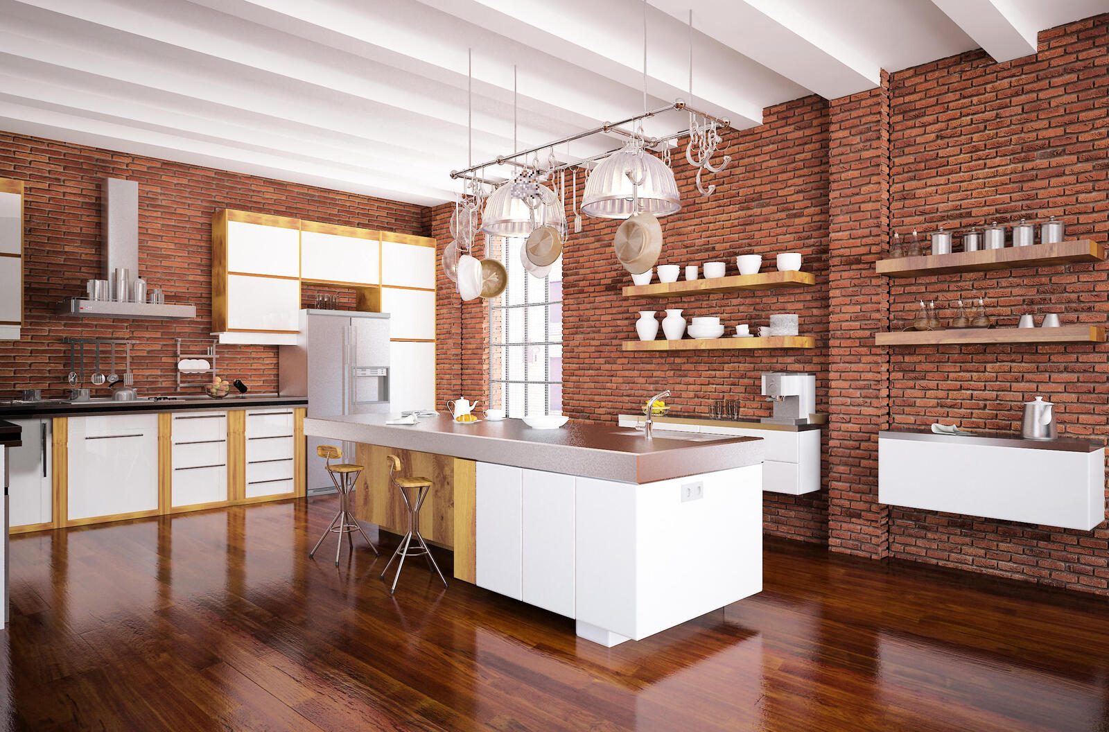 Wallpapers design modern kitchen on the desktop