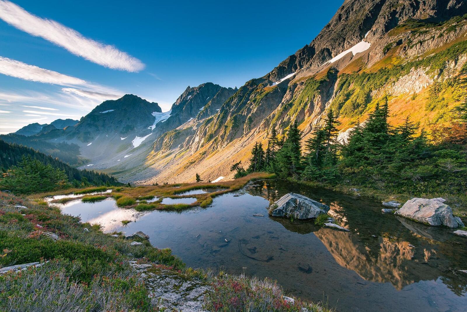 Обои North Cascades National Park озеро горы на рабочий стол