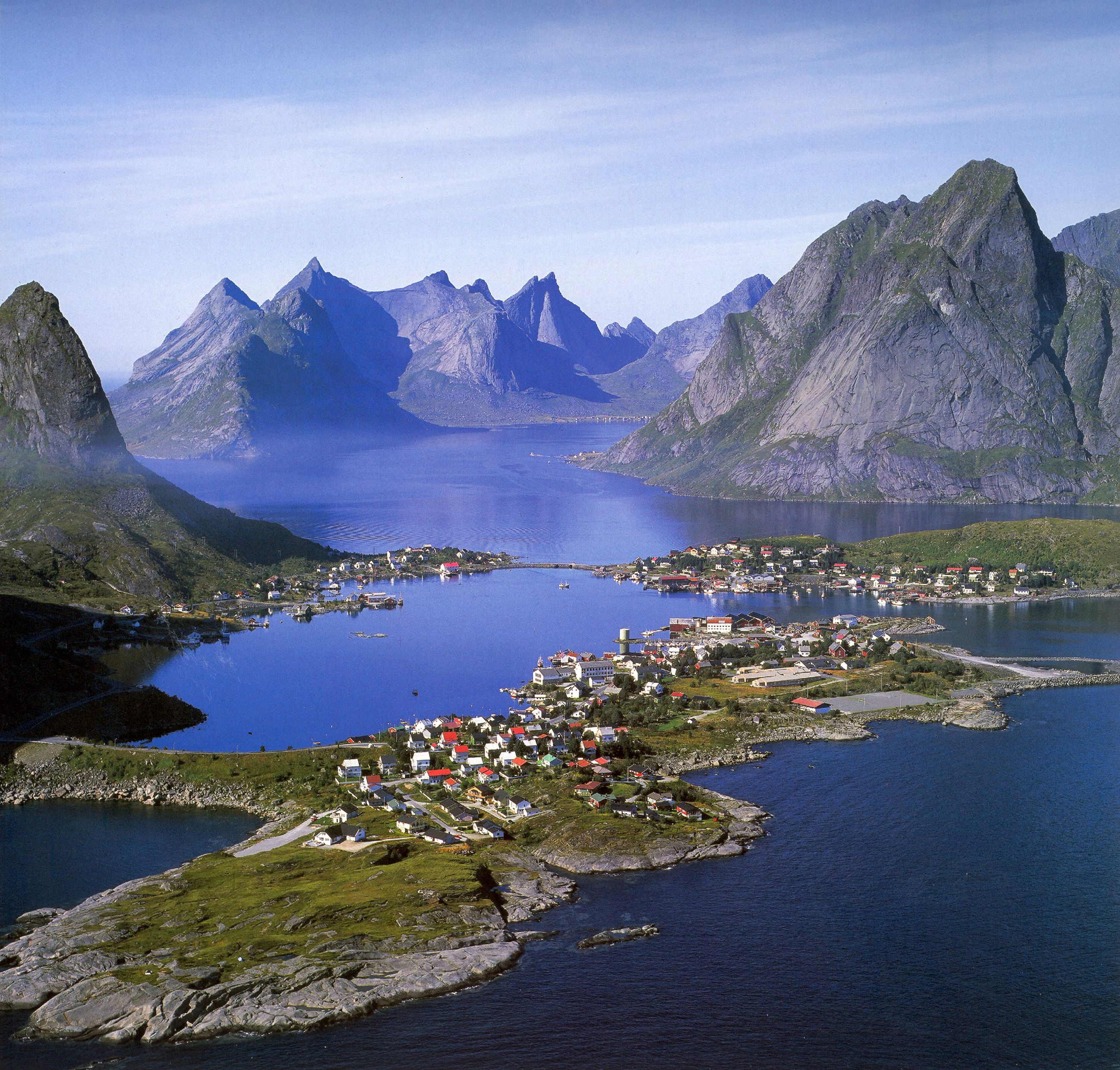 Wallpapers Norway landscapes village houses on the desktop