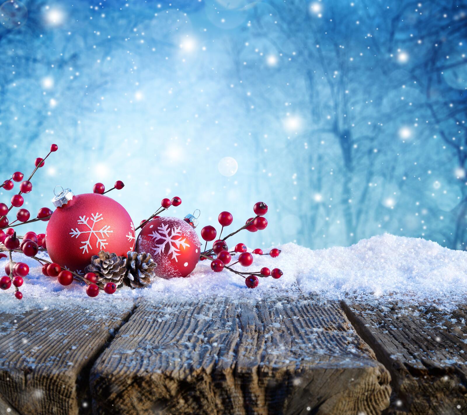 Wallpapers New Year wallpapers design Christmas decorations on the desktop