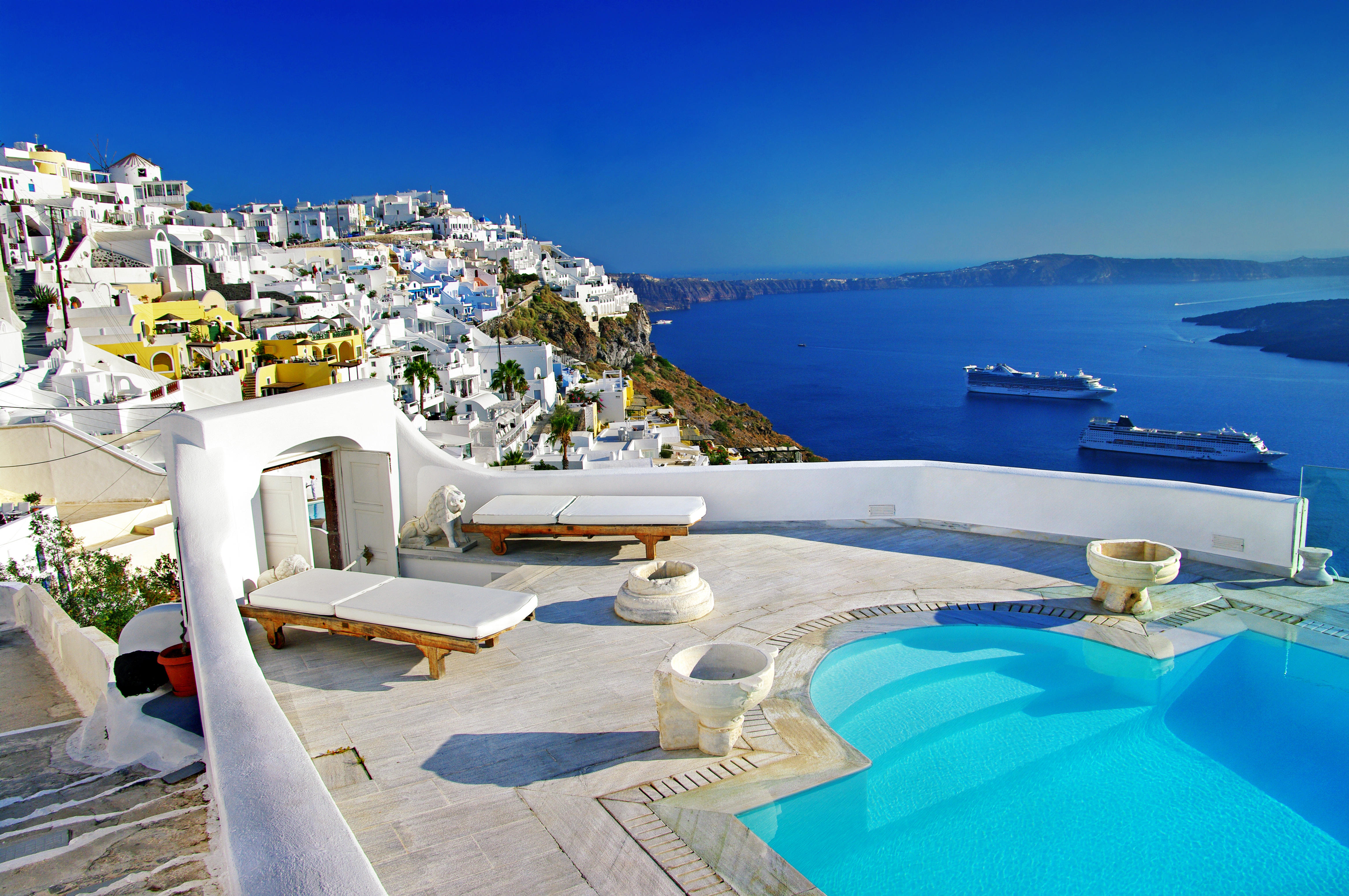 Free photo The most beautiful pictures greece, santorini