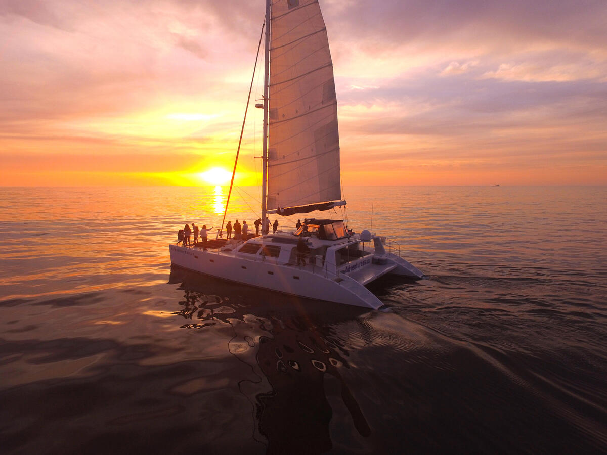 Beautiful pictures of a yacht, the sea free