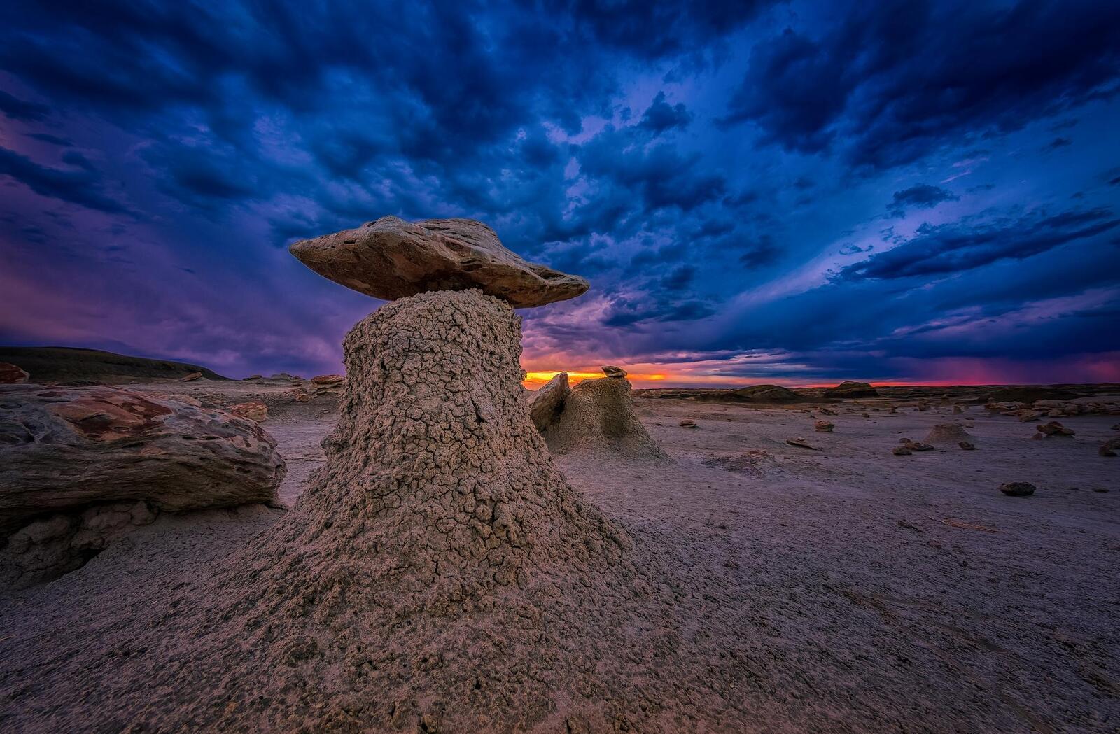 Wallpapers Bisti Badlands New Mexico USA on the desktop