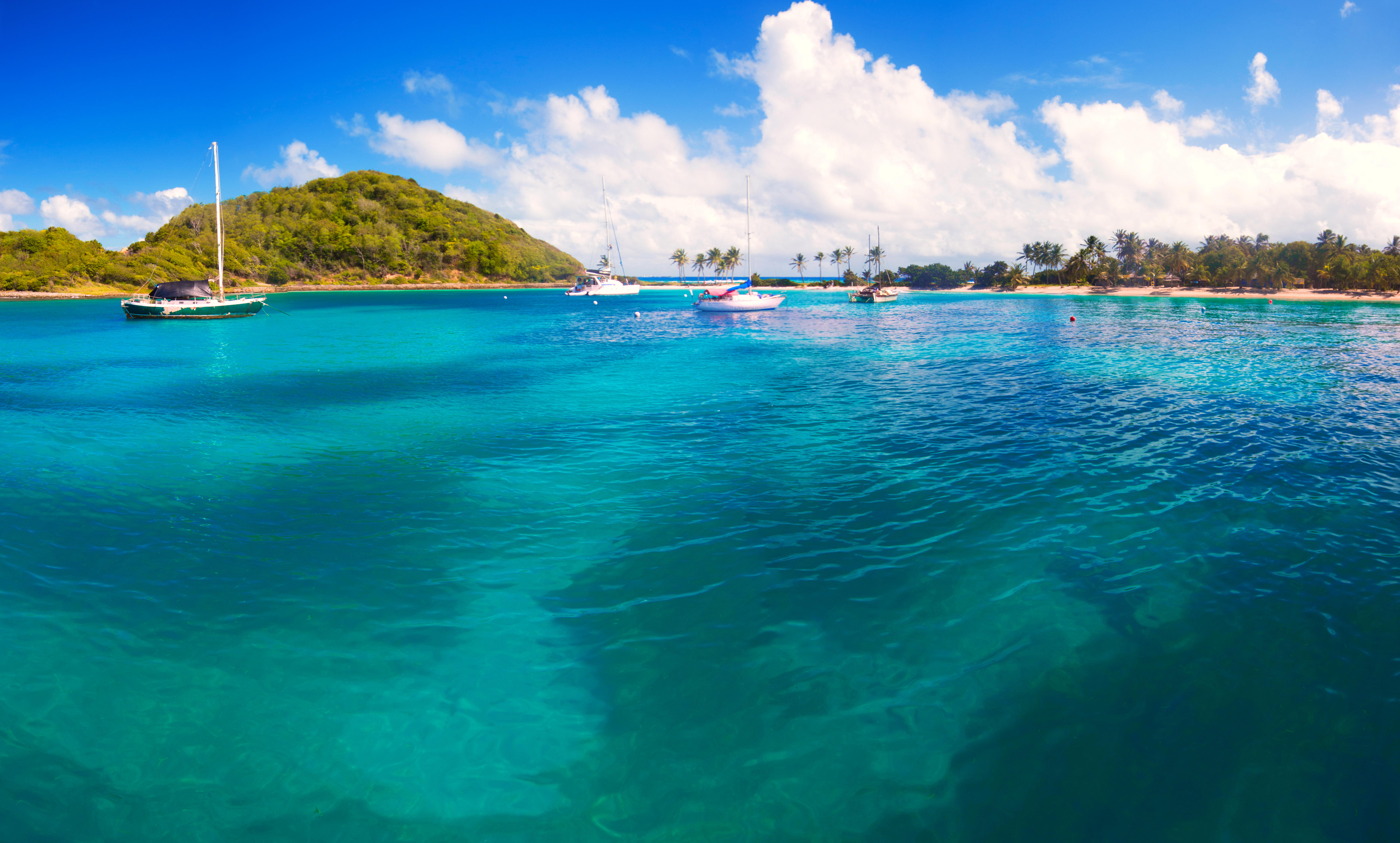 Wallpapers tropics yachts islands on the desktop