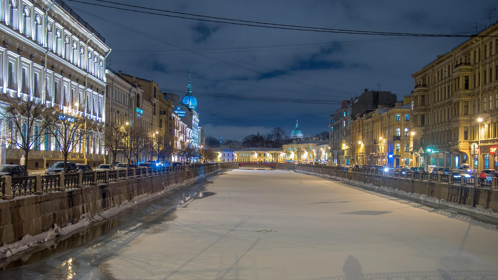 Обои Красный мост Санкт-Петербург город на рабочий стол