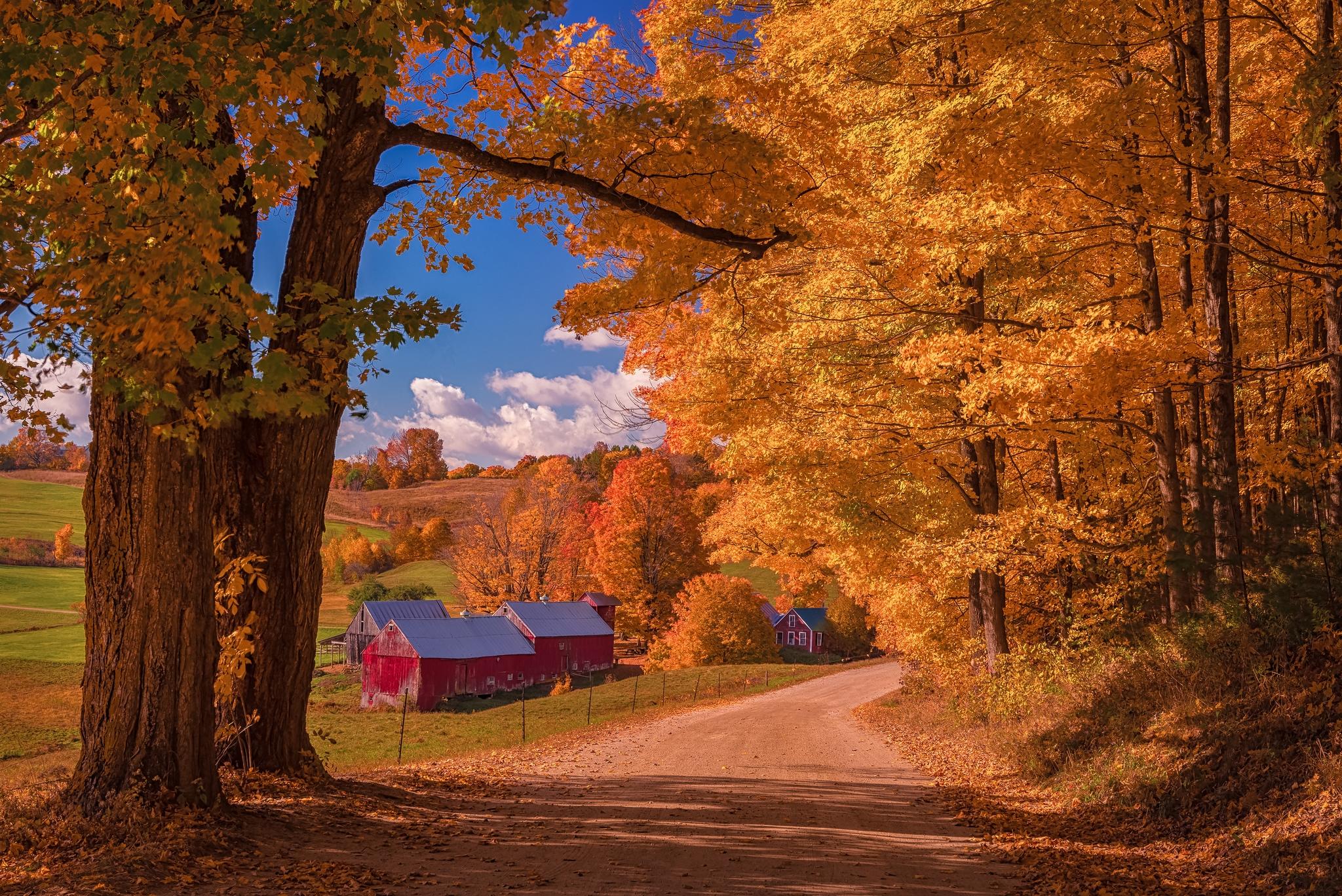 Wallpapers Vermont autumn hills on the desktop