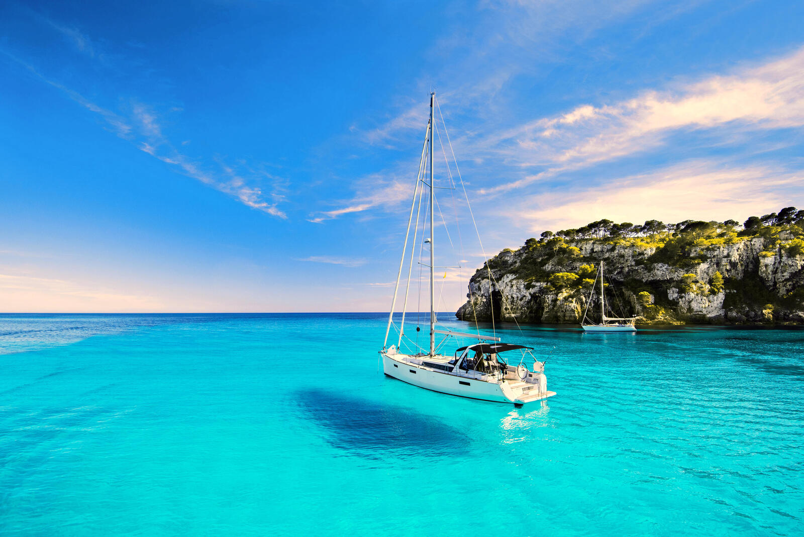 Wallpapers yachts landscapes blue water on the desktop