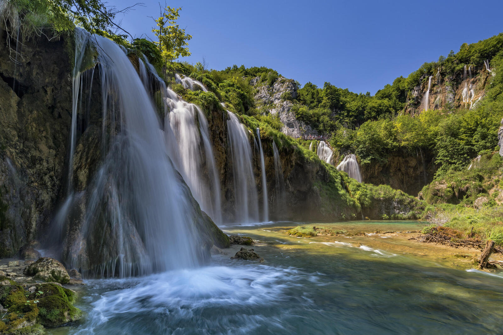Обои Национальный парк Плитвицкие озера водопады Хорватия на рабочий стол