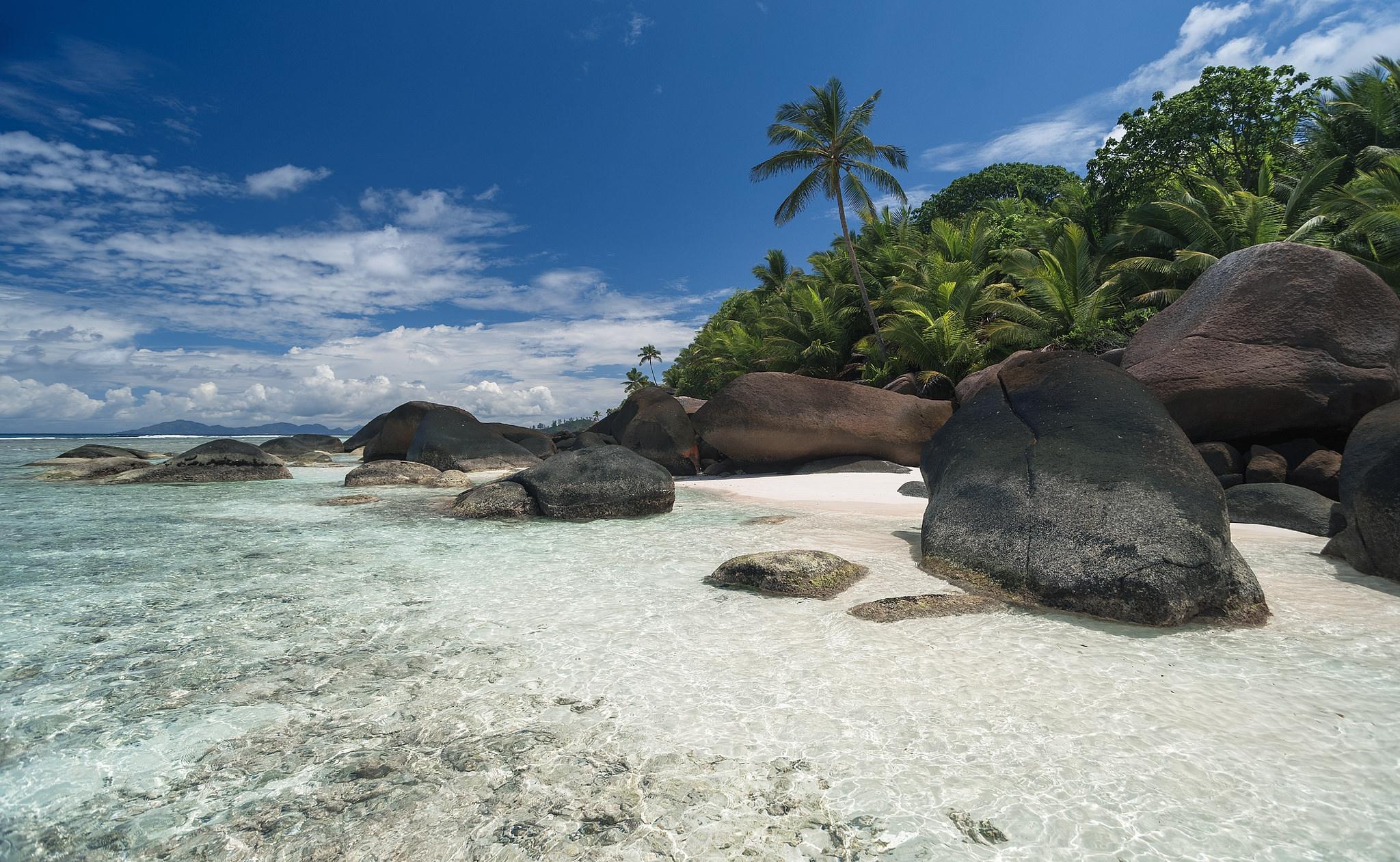 Обои пейзаж берег сейшельские острова на рабочий стол