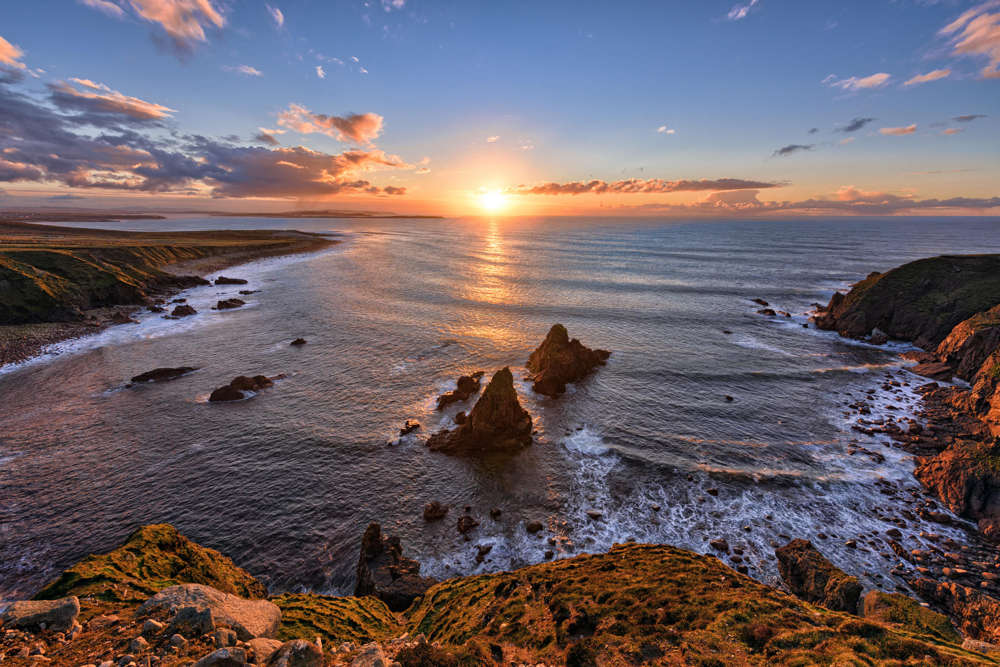 Фото бесплатно Ирландия закат, скалы, море