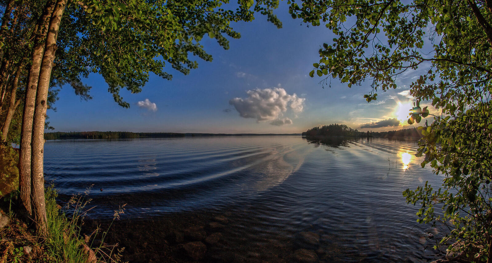 Обои Финляндия озеро отражение на рабочий стол