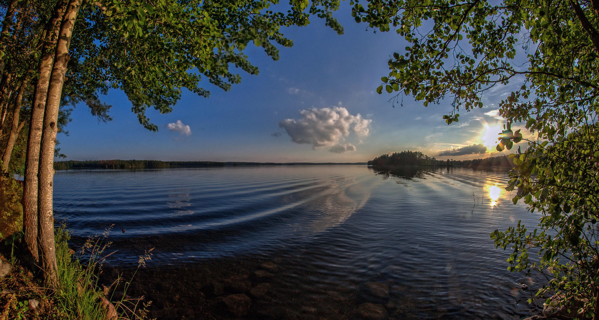 Обои Финляндия озеро отражение на рабочий стол