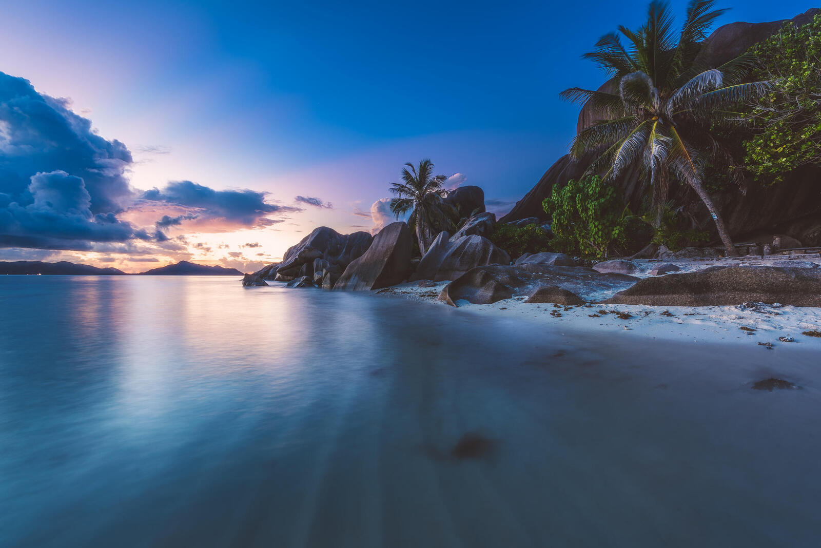Обои Сейшельские острова закат море на рабочий стол