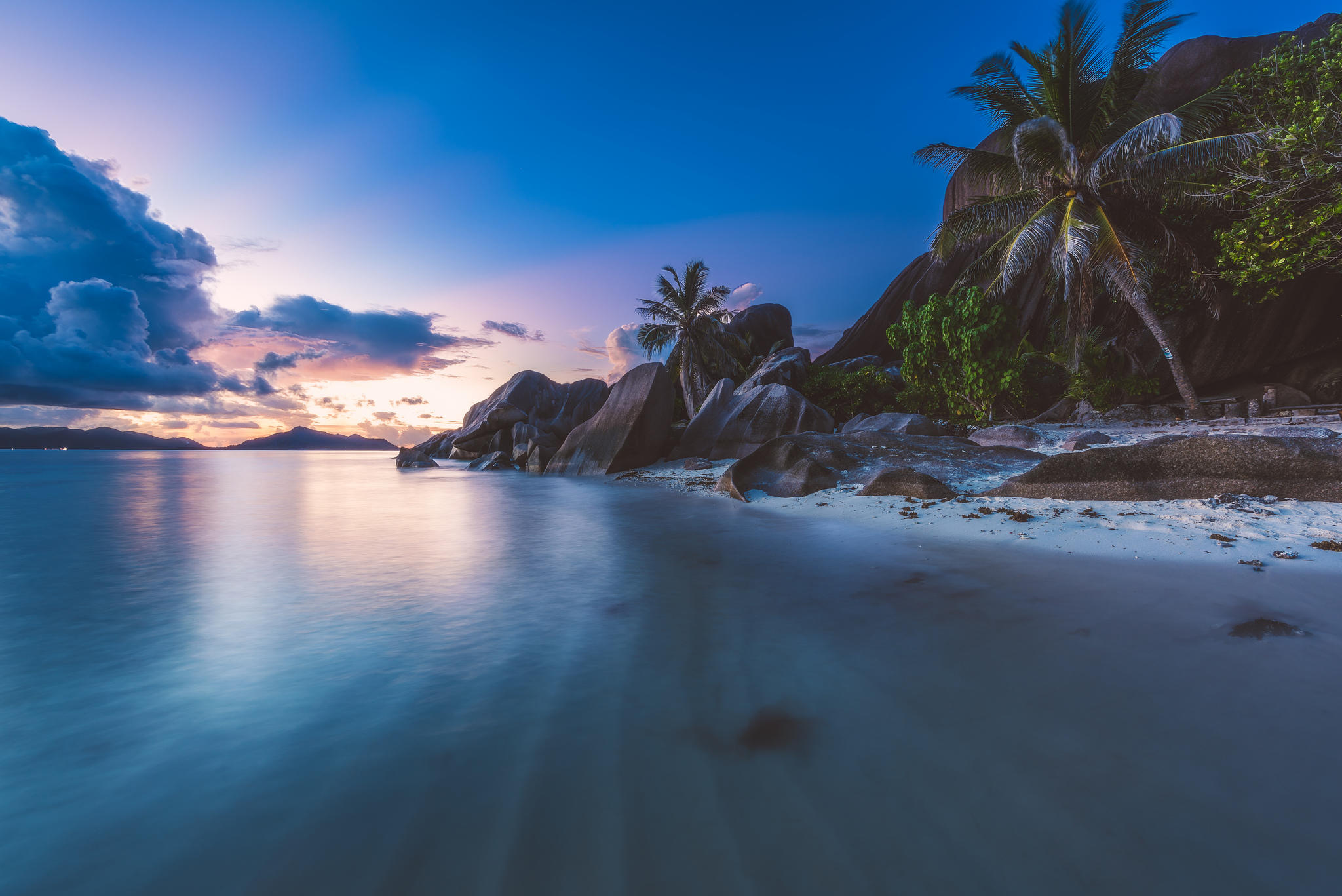 Обои Сейшельские острова закат море на рабочий стол