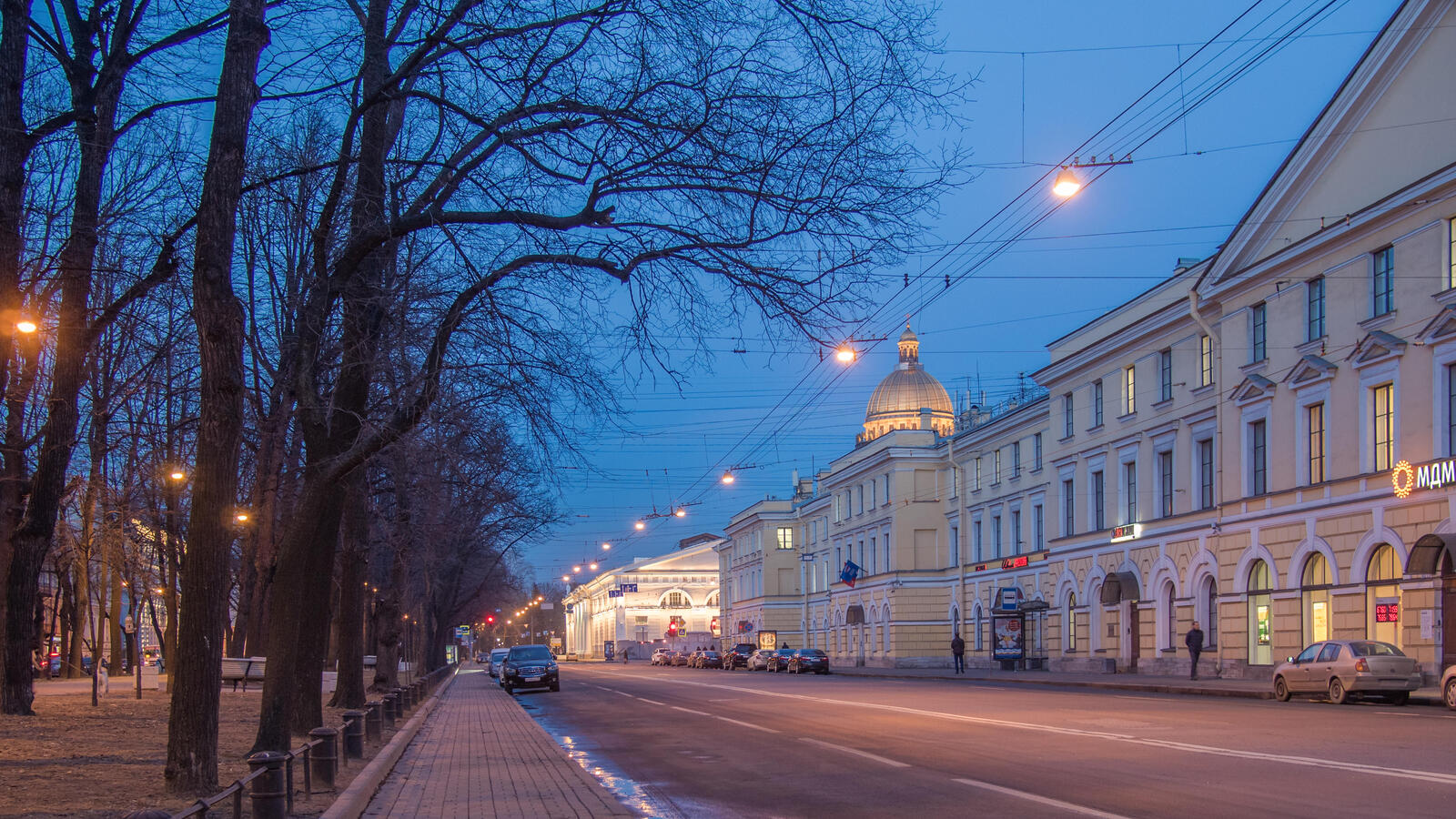 桌面上的壁纸护卫马场大道 圣彼得堡 城市