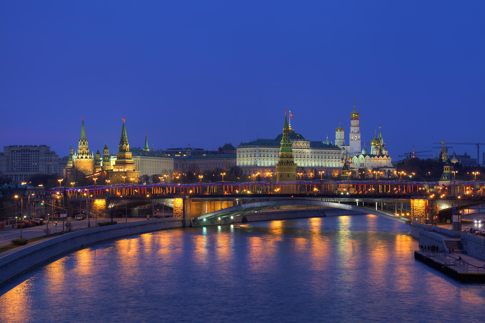 Обои Москва красная площадь мост на рабочий стол