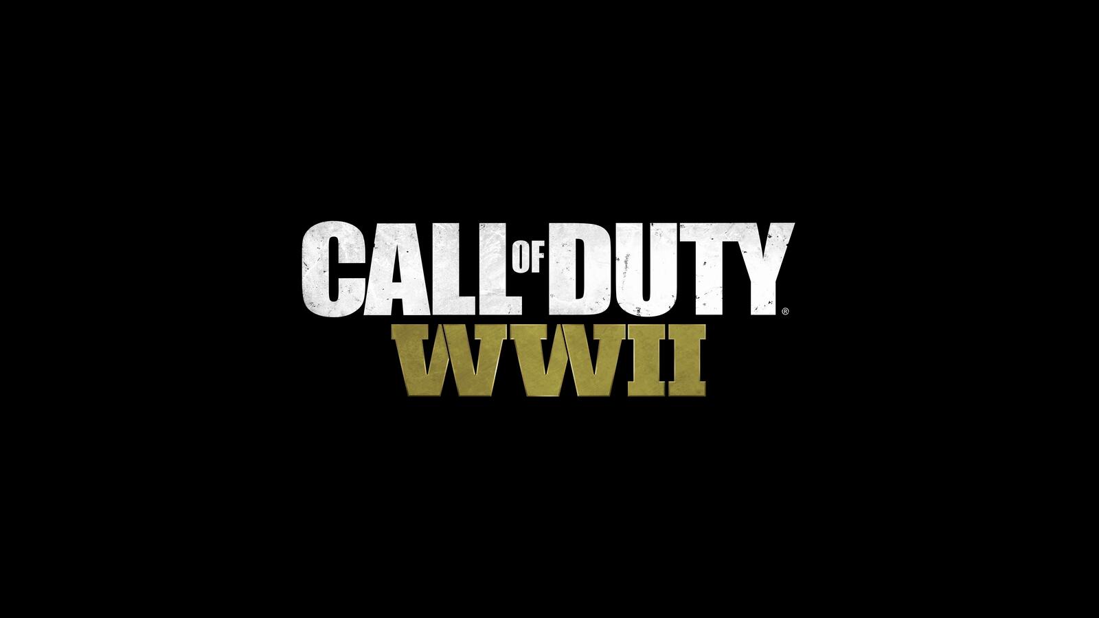 Wallpapers Call Of Duty WWII splash screen black background on the desktop