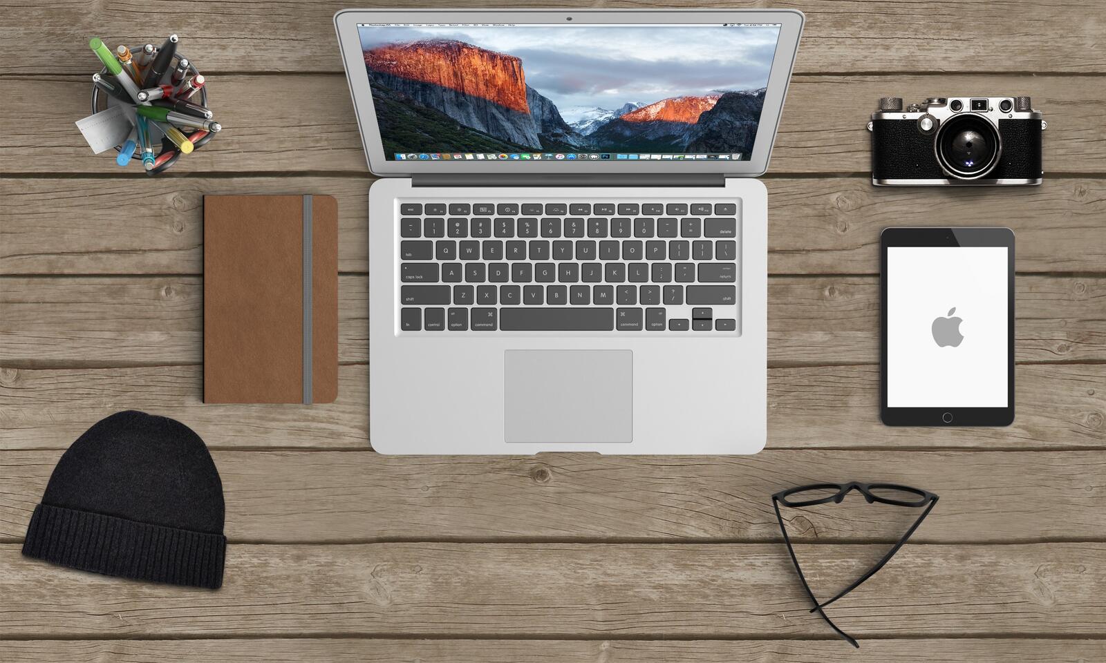 Wallpapers notebook tablet brand on the desktop