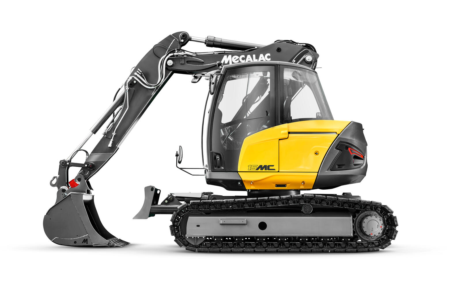 Wallpapers side view white background excavator on the desktop