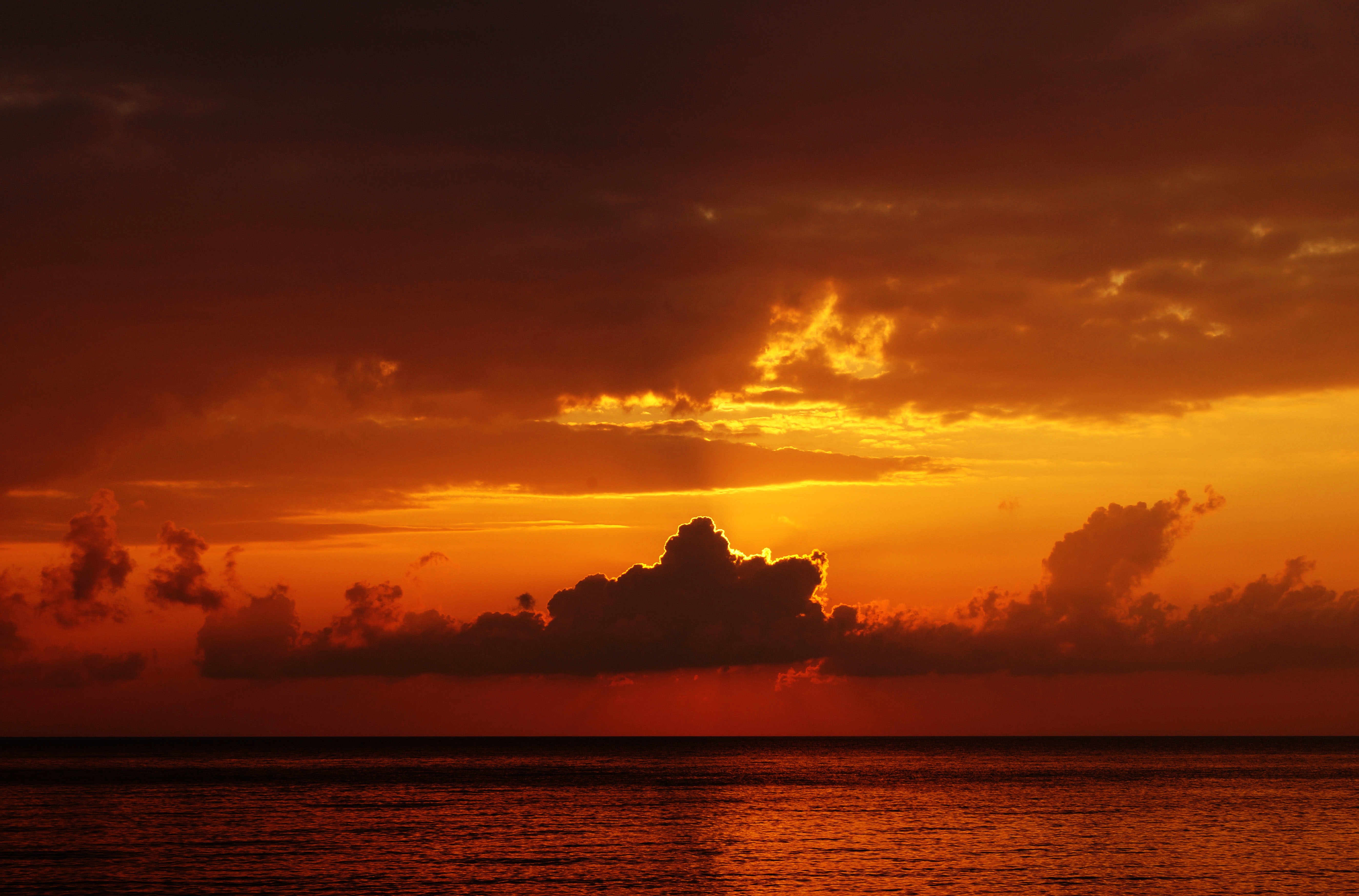 Фото бесплатно вечер, океан, закат солнца