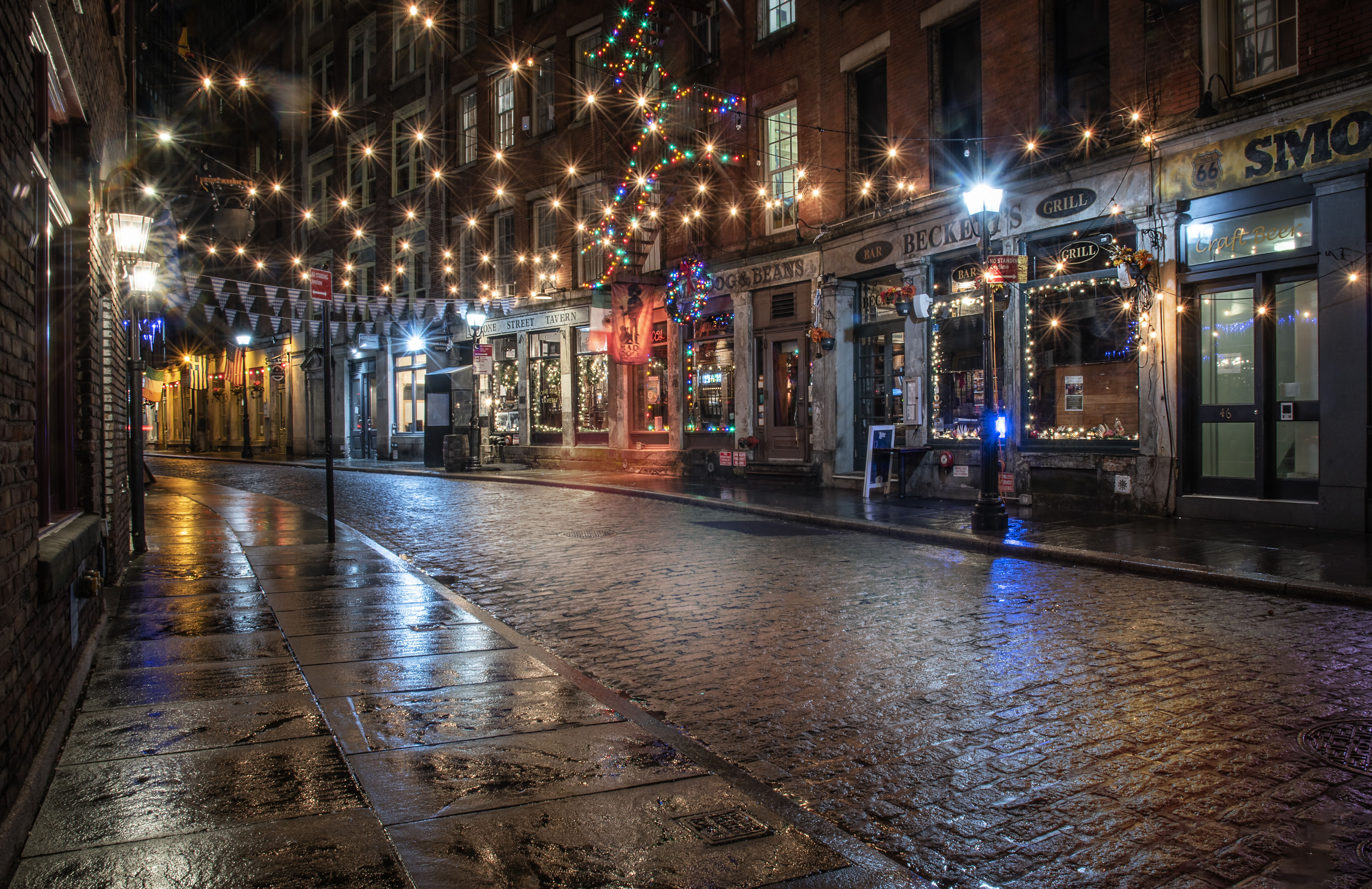 Фото бесплатно улица Нью-Йорка, Нью-Йорк, ночь