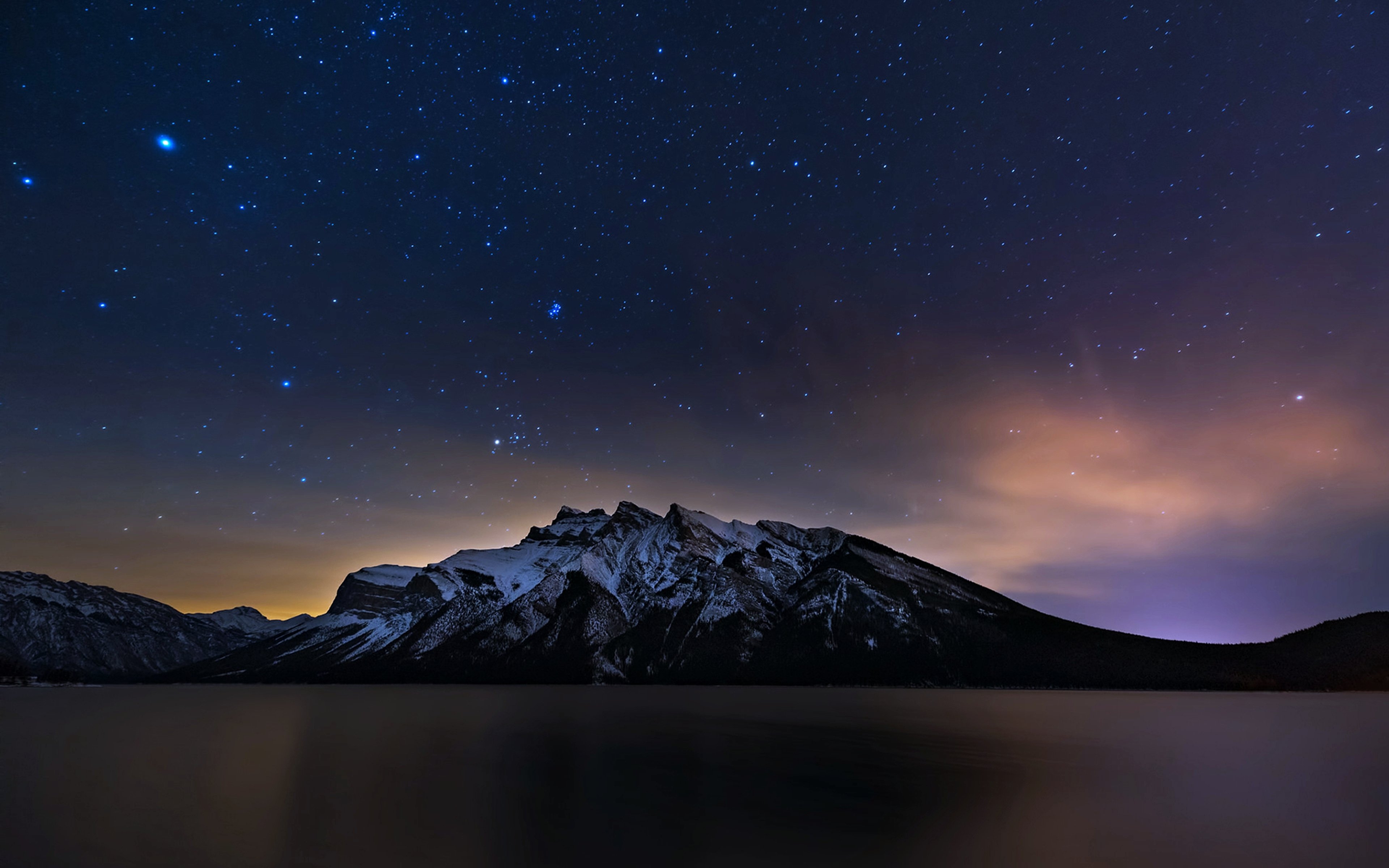 Фото бесплатно озеро, звезды, Канада