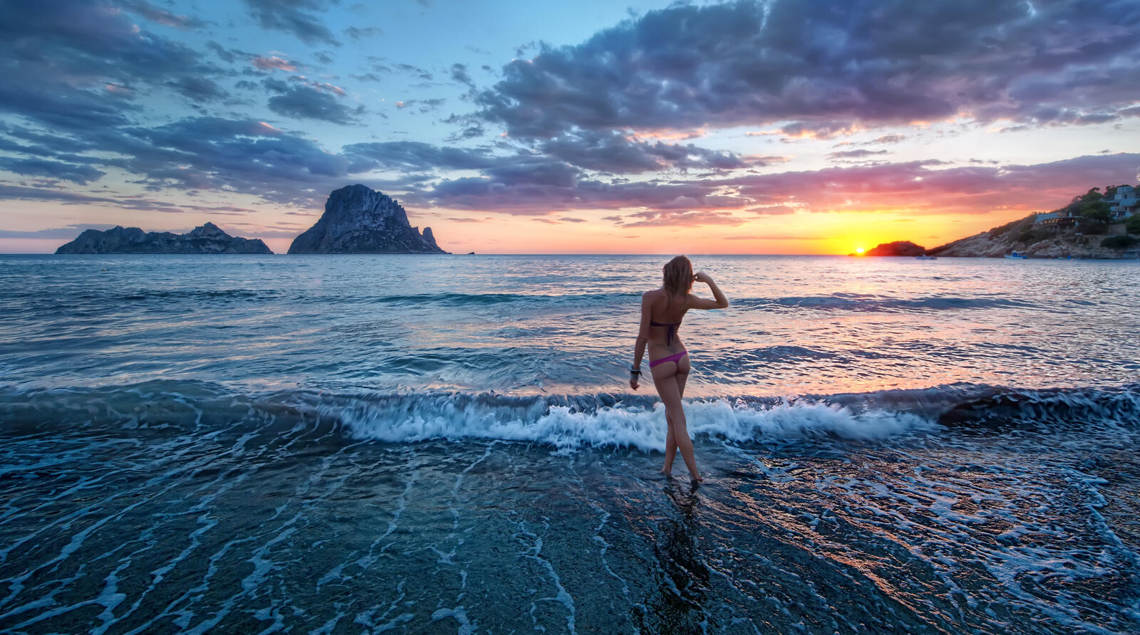 Обои Sunset in Ibiza Испания закат на рабочий стол