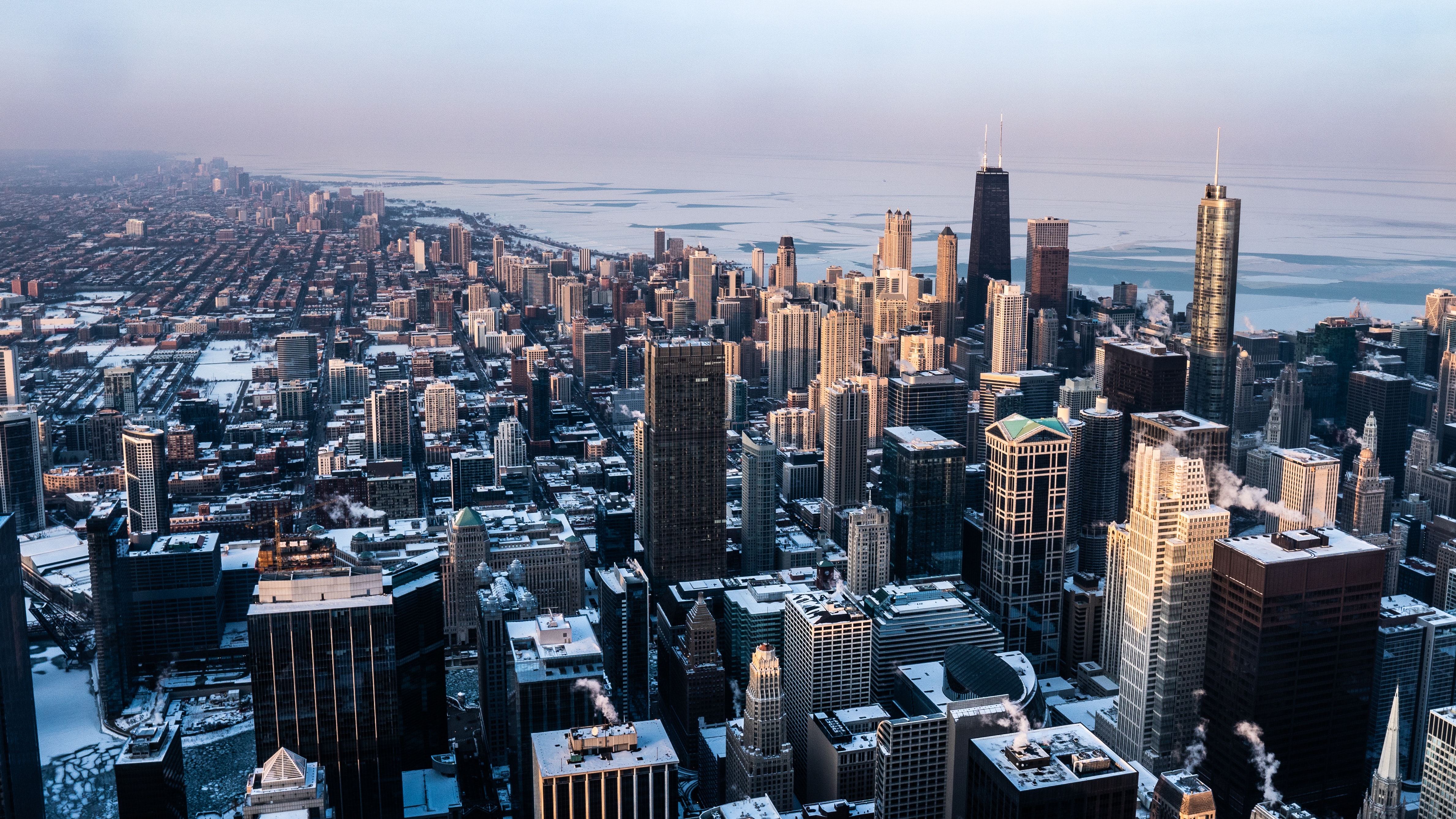 Чикаго вид сверху на город