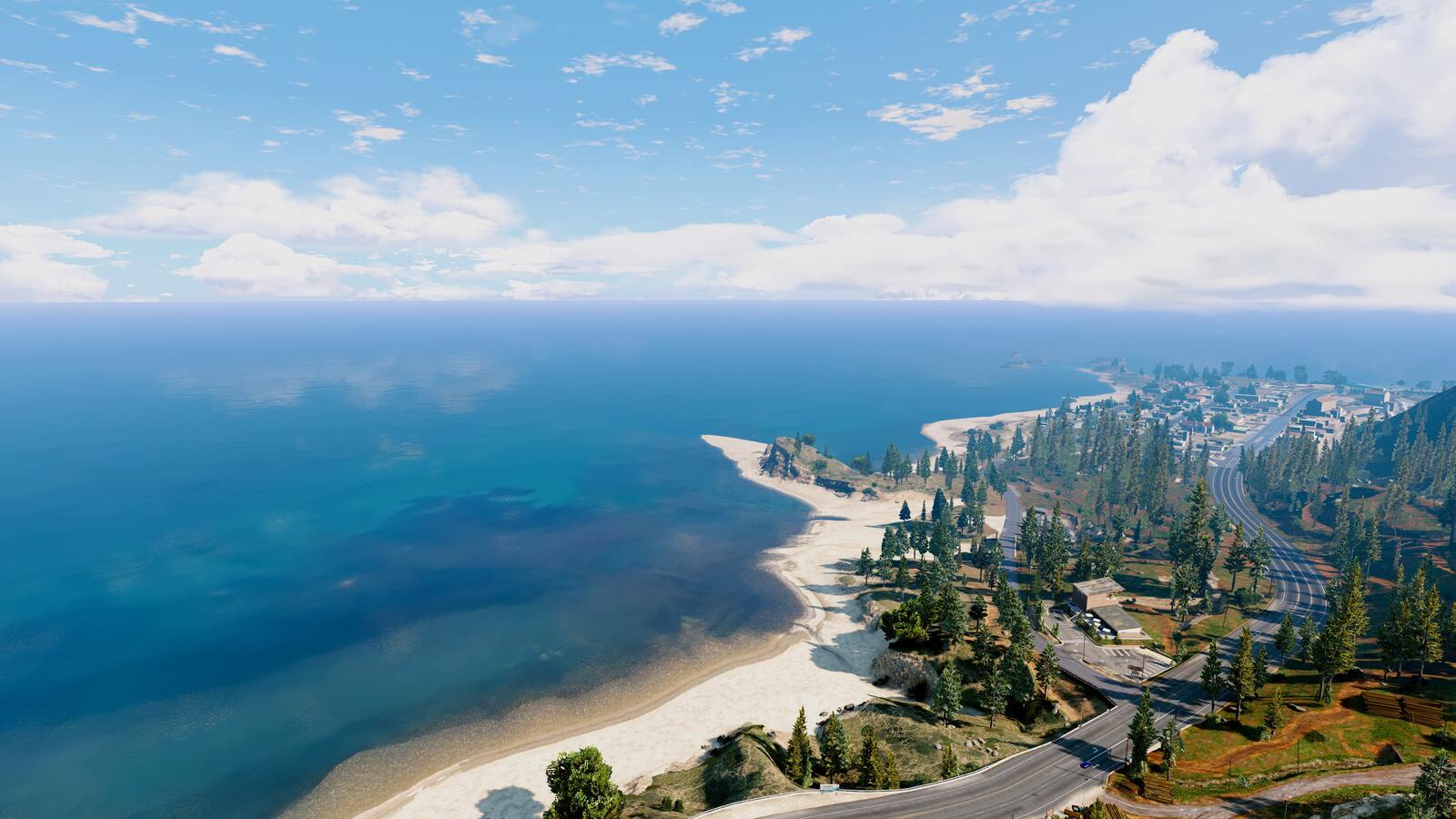Wallpapers grand theft auto v clouds trees on the desktop