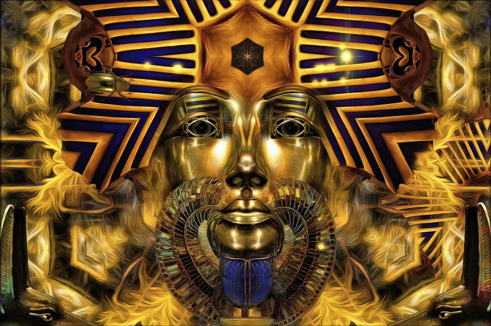 Обои Золотой фараон фантастика art на рабочий стол