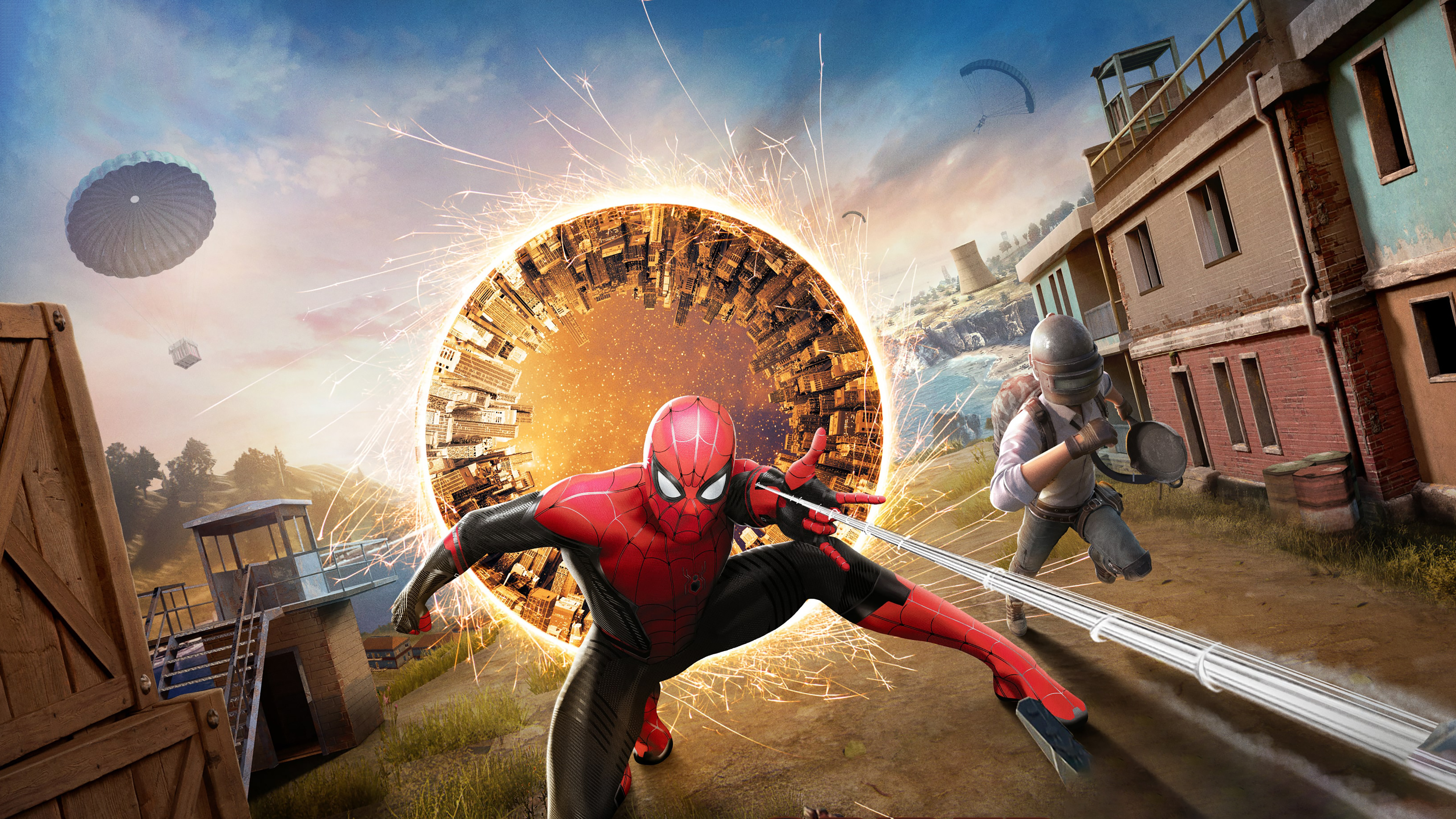 Wallpapers pubg Spider Man Ps5 games on the desktop