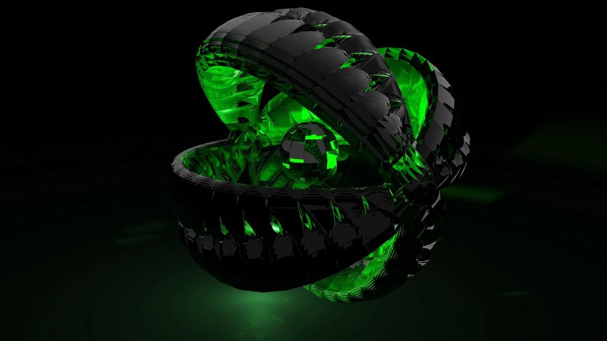 Зелёный 3Д шар