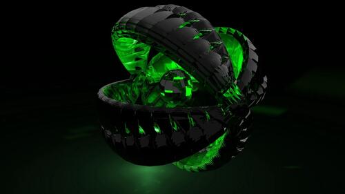 Зелёный 3Д шар
