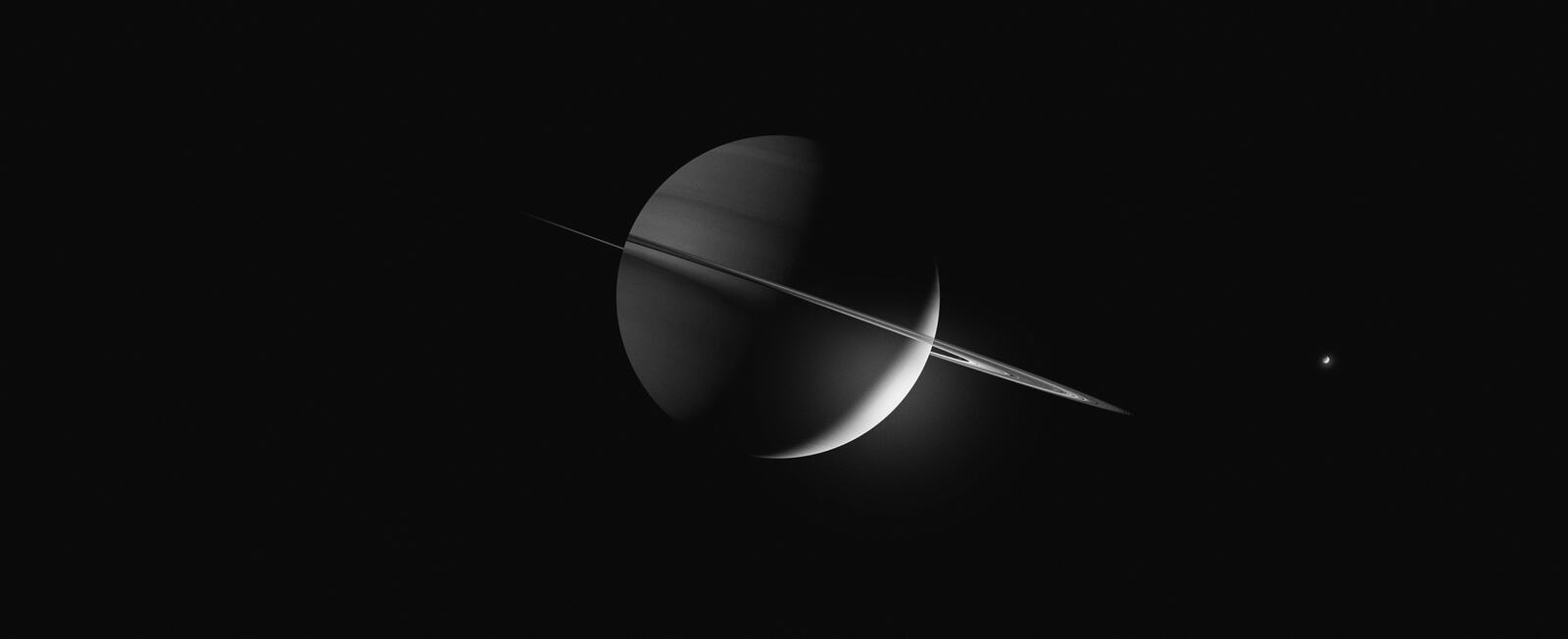 Обои Сатурн кольцевая система планета на рабочий стол