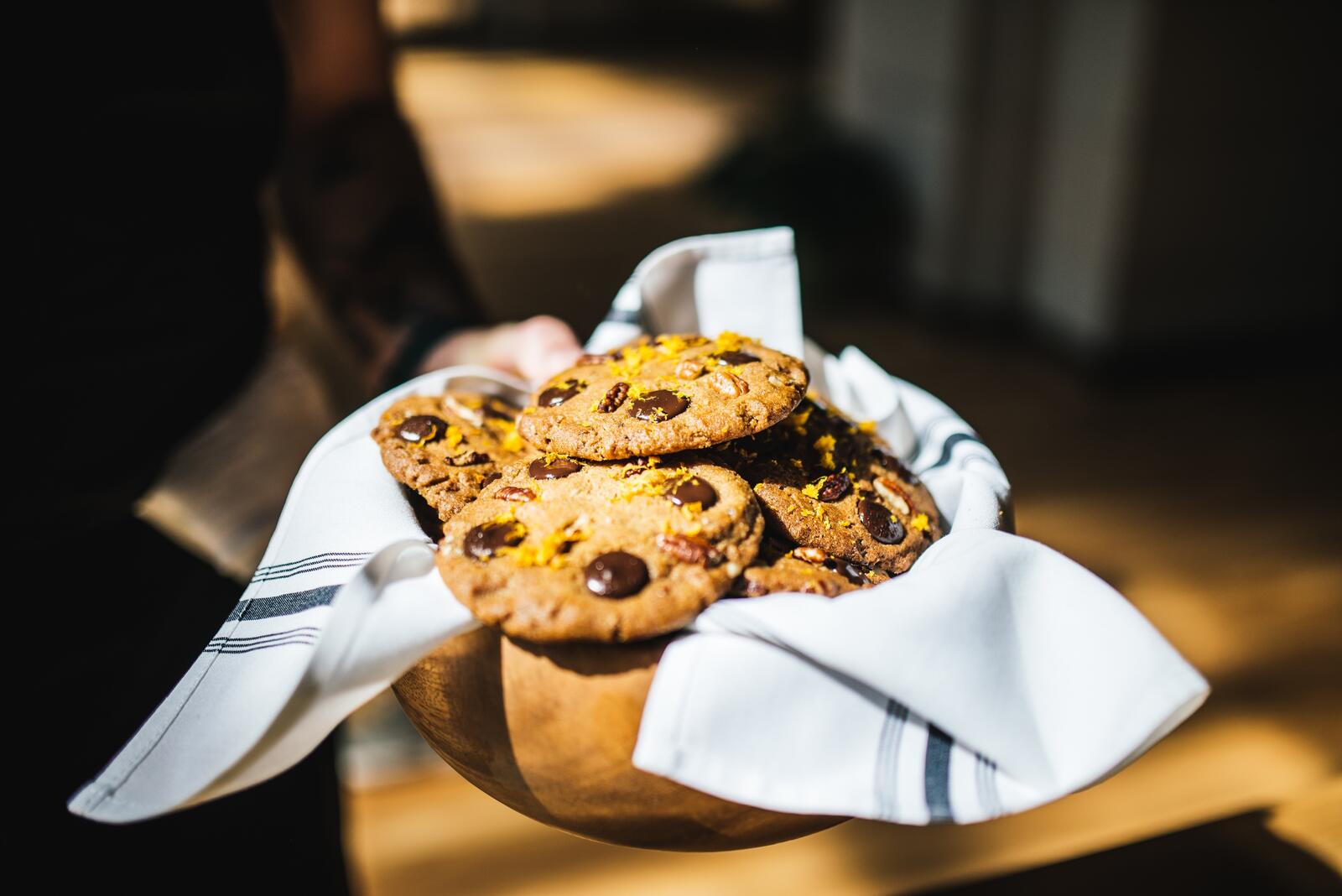 Бесплатное фото Овсяное печенье с шоколадом