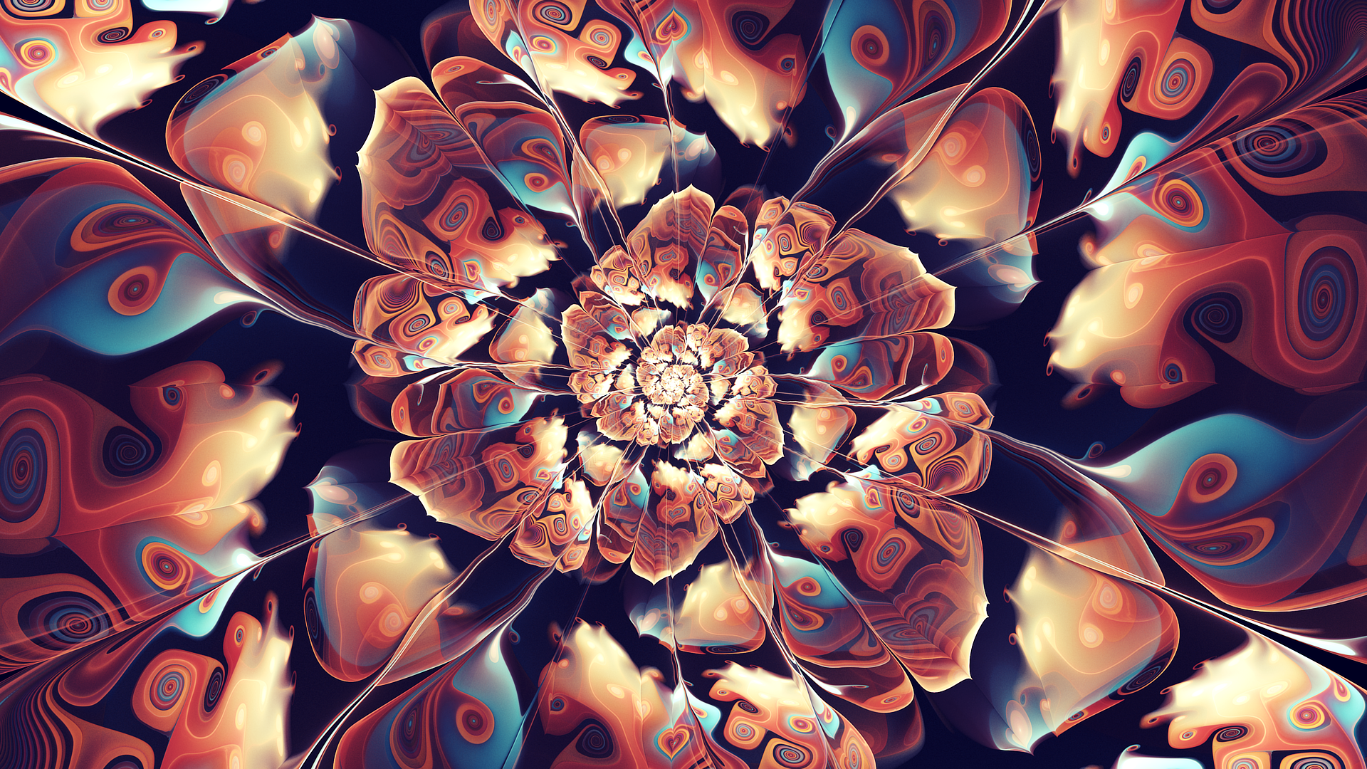Wallpapers fractal fractal flowers abstracto on the desktop