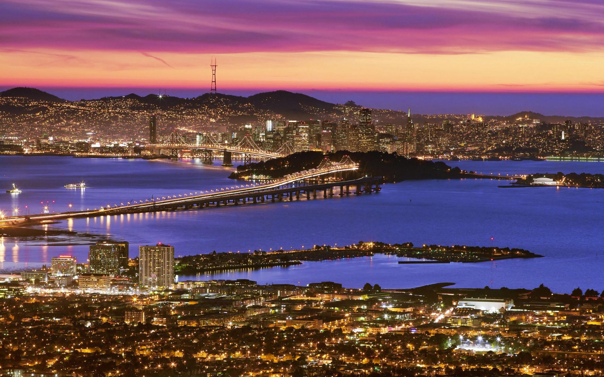 Фото бесплатно Сан-Франциско, вид, вид сверху