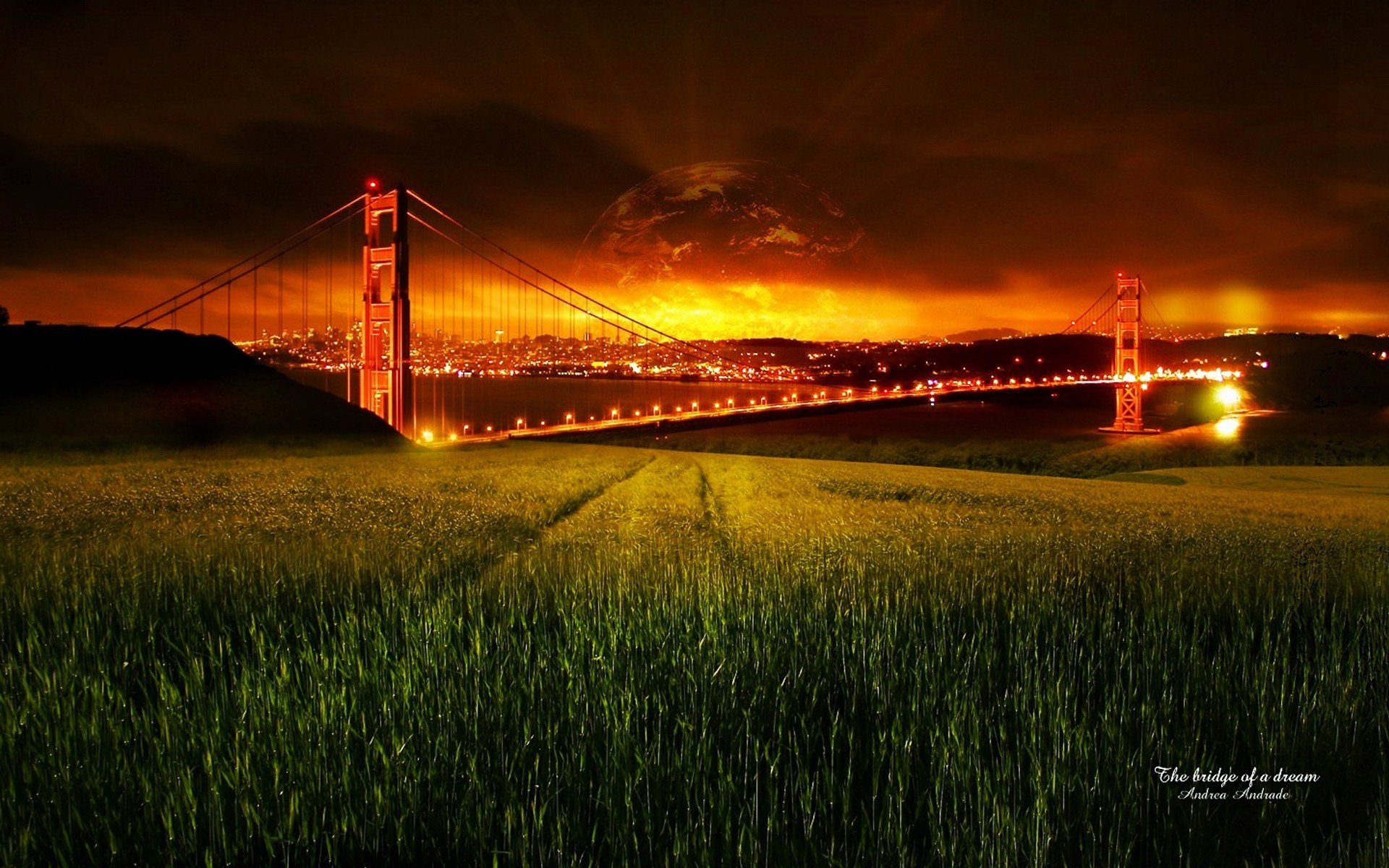 Wallpapers bridge cityscape San Francisco on the desktop