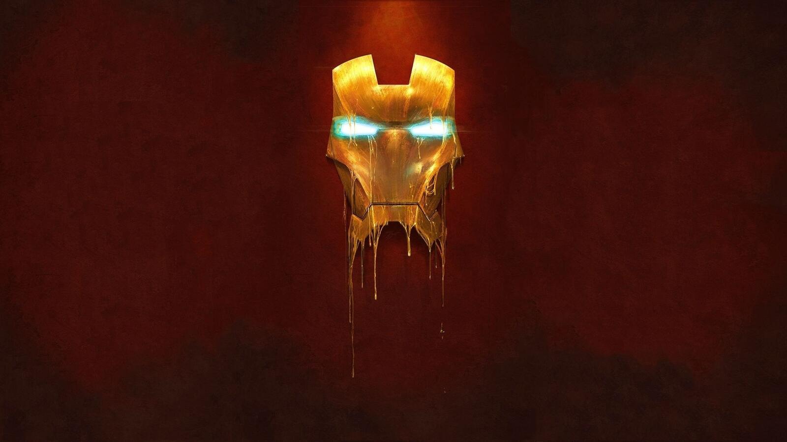Wallpapers Iron Man movies mask on the desktop