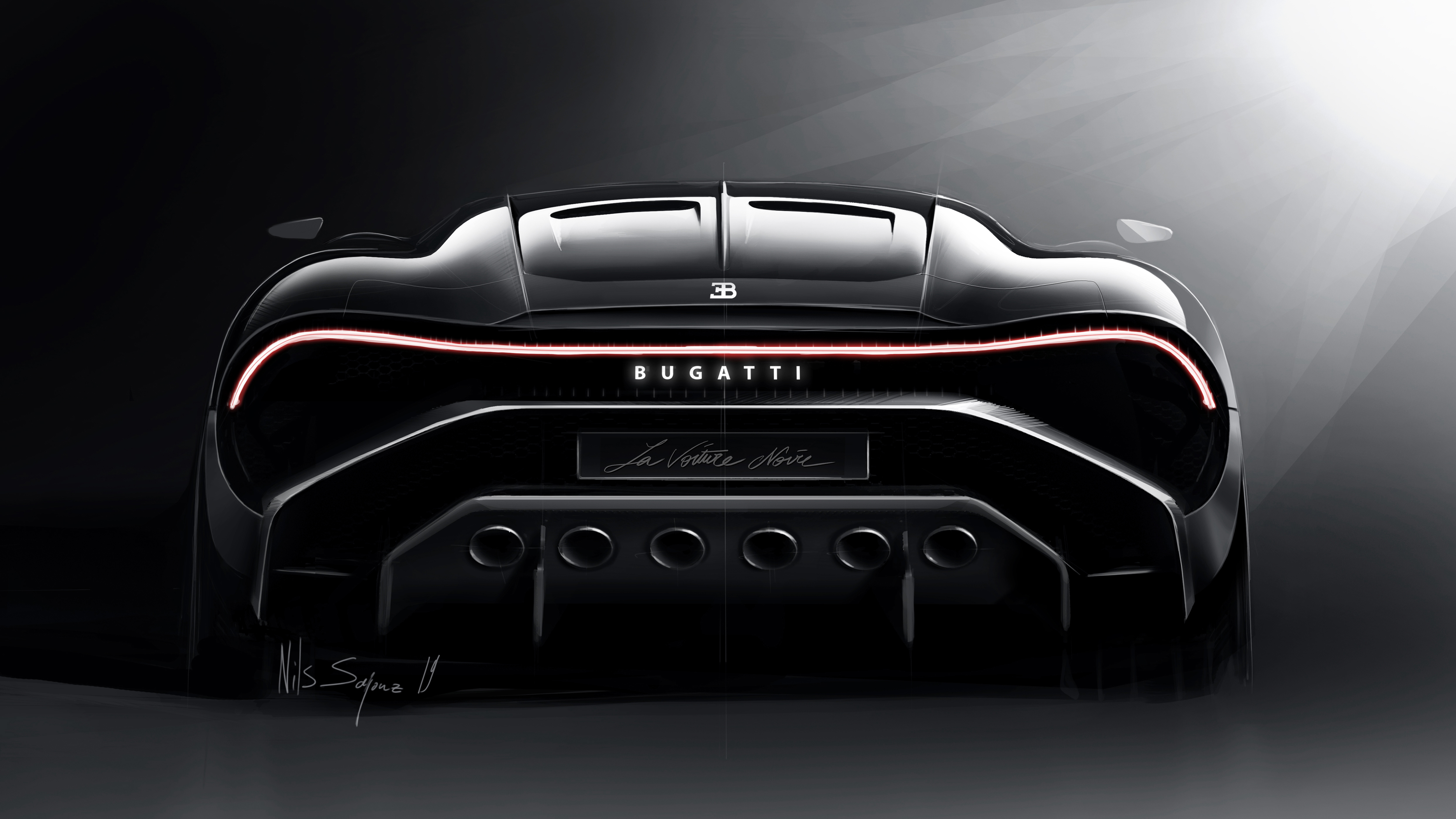 Wallpapers cars 2019 cars Bugatti La Voiture Noire on the desktop