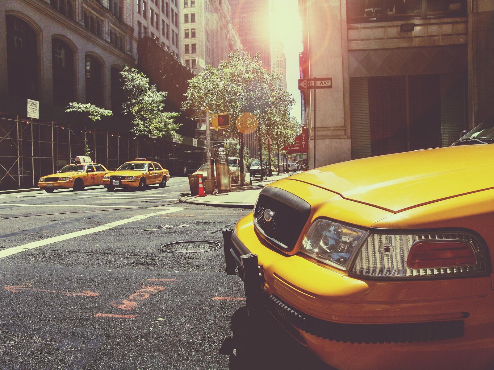 Wallpapers New York taxi city on the desktop