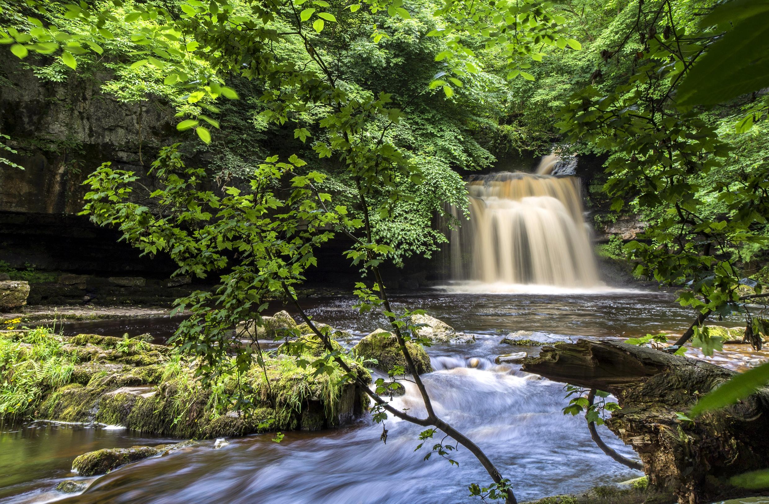 Wallpapers waterfall landscapes summer on the desktop