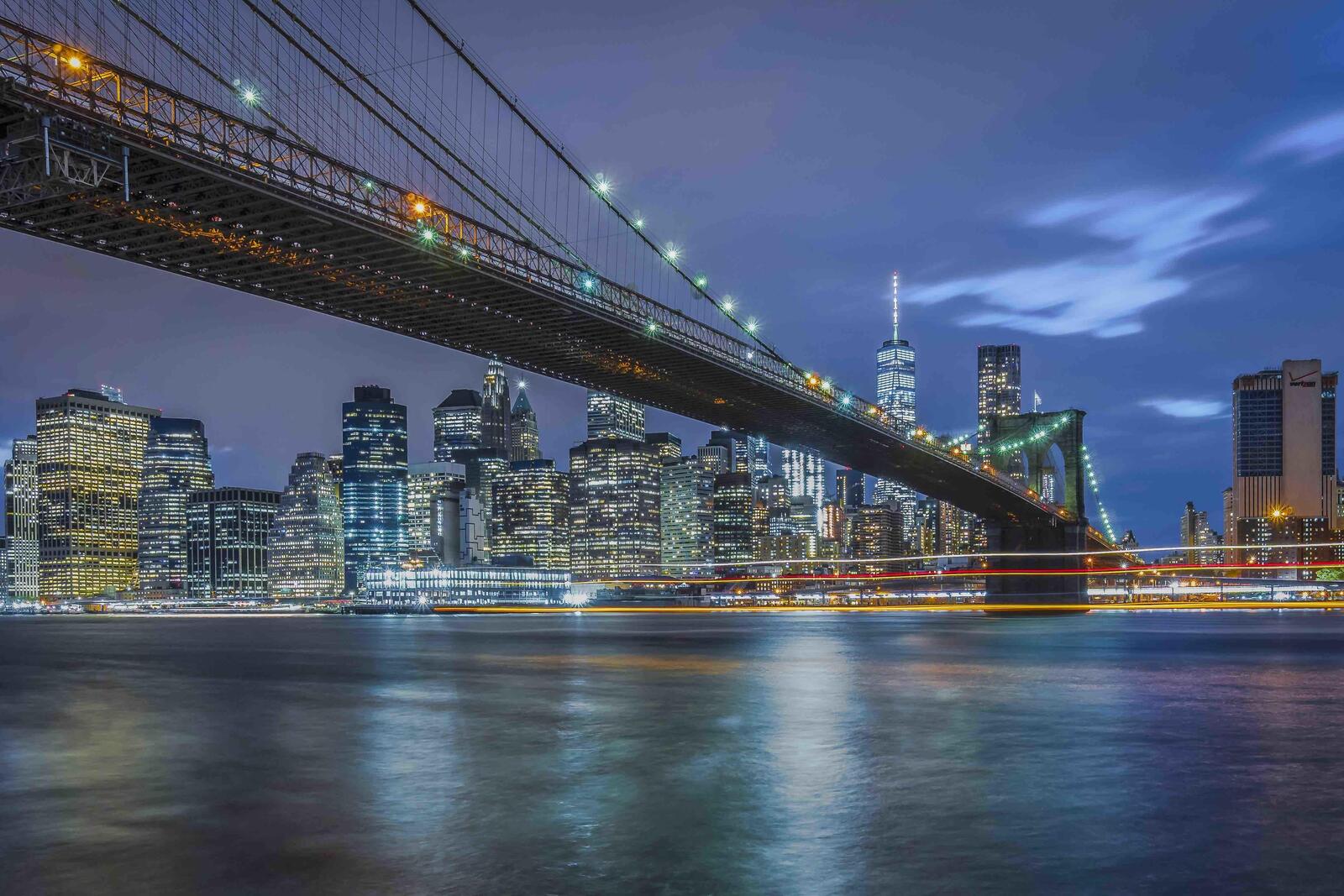 Обои НЬЮ-ЙОРК Бруклинский мост город на рабочий стол
