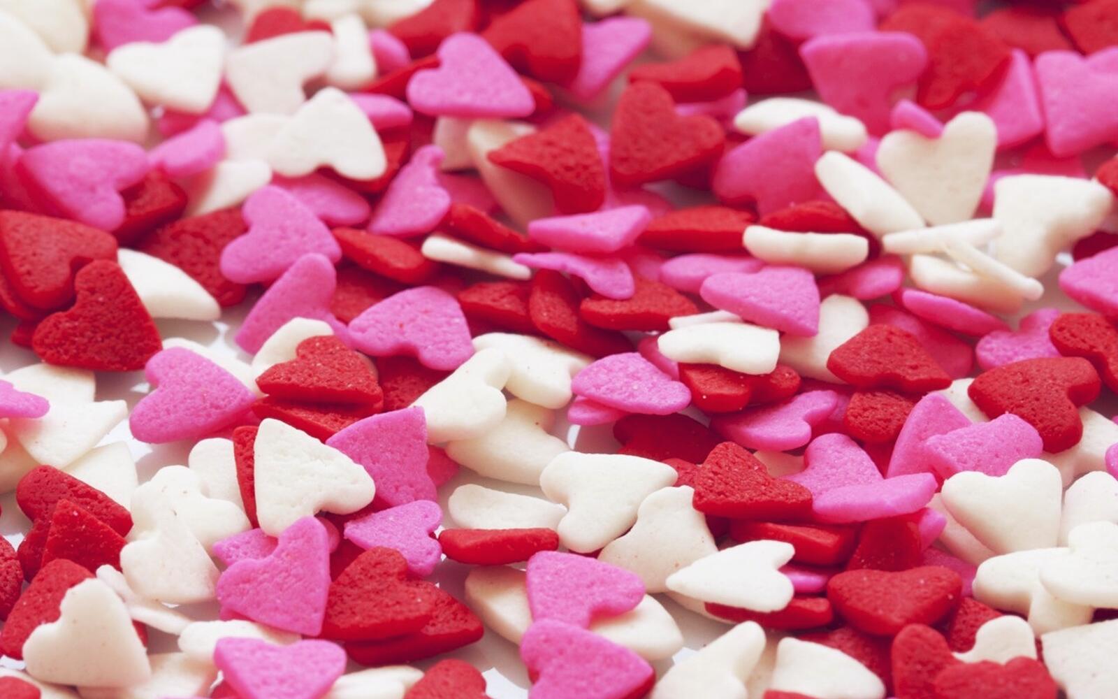 Обои обои сердца романтический конфеты на рабочий стол