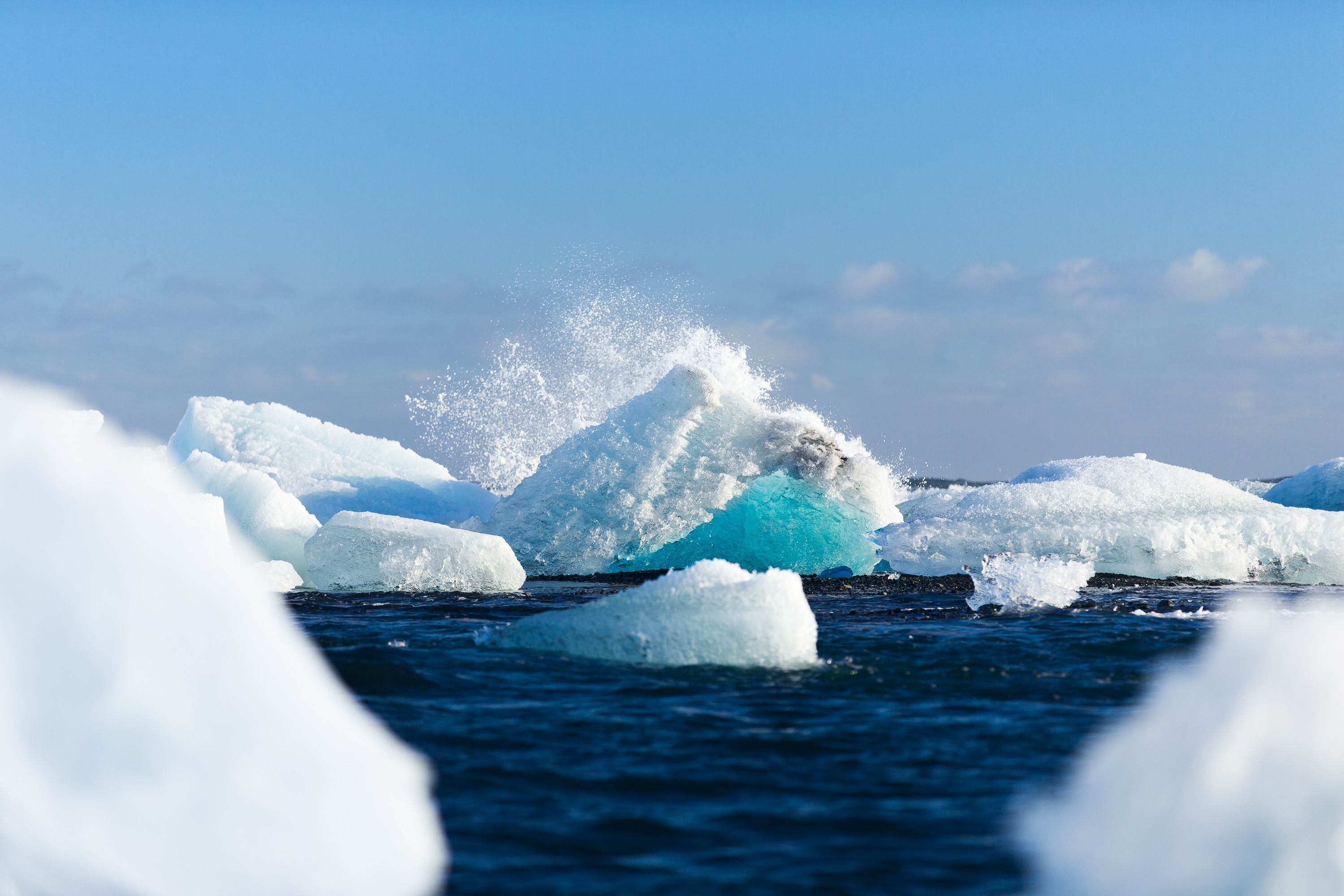 免费照片瓦特纳约库尔的浮冰