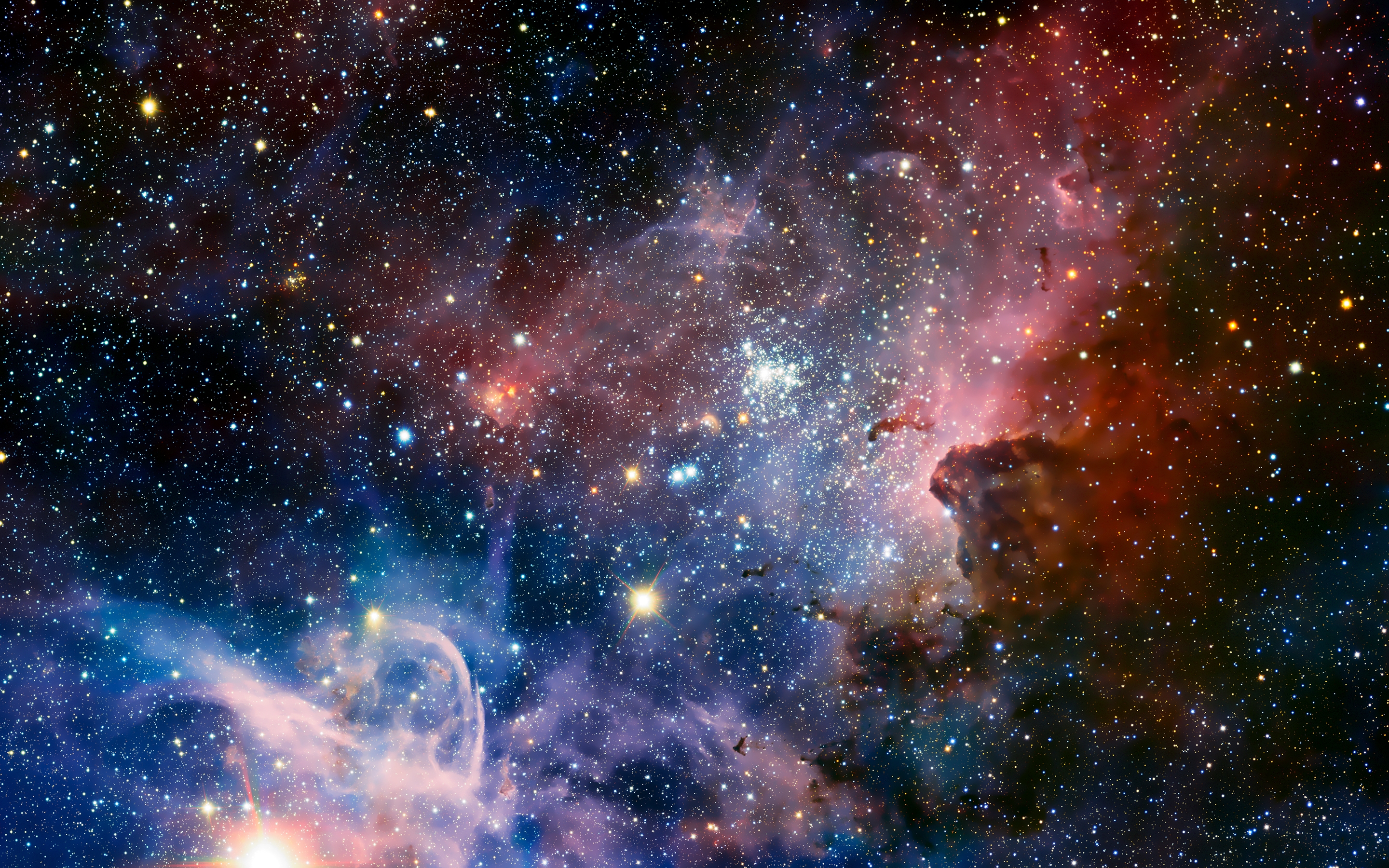 Бесплатное фото Космическая галактика со звездами