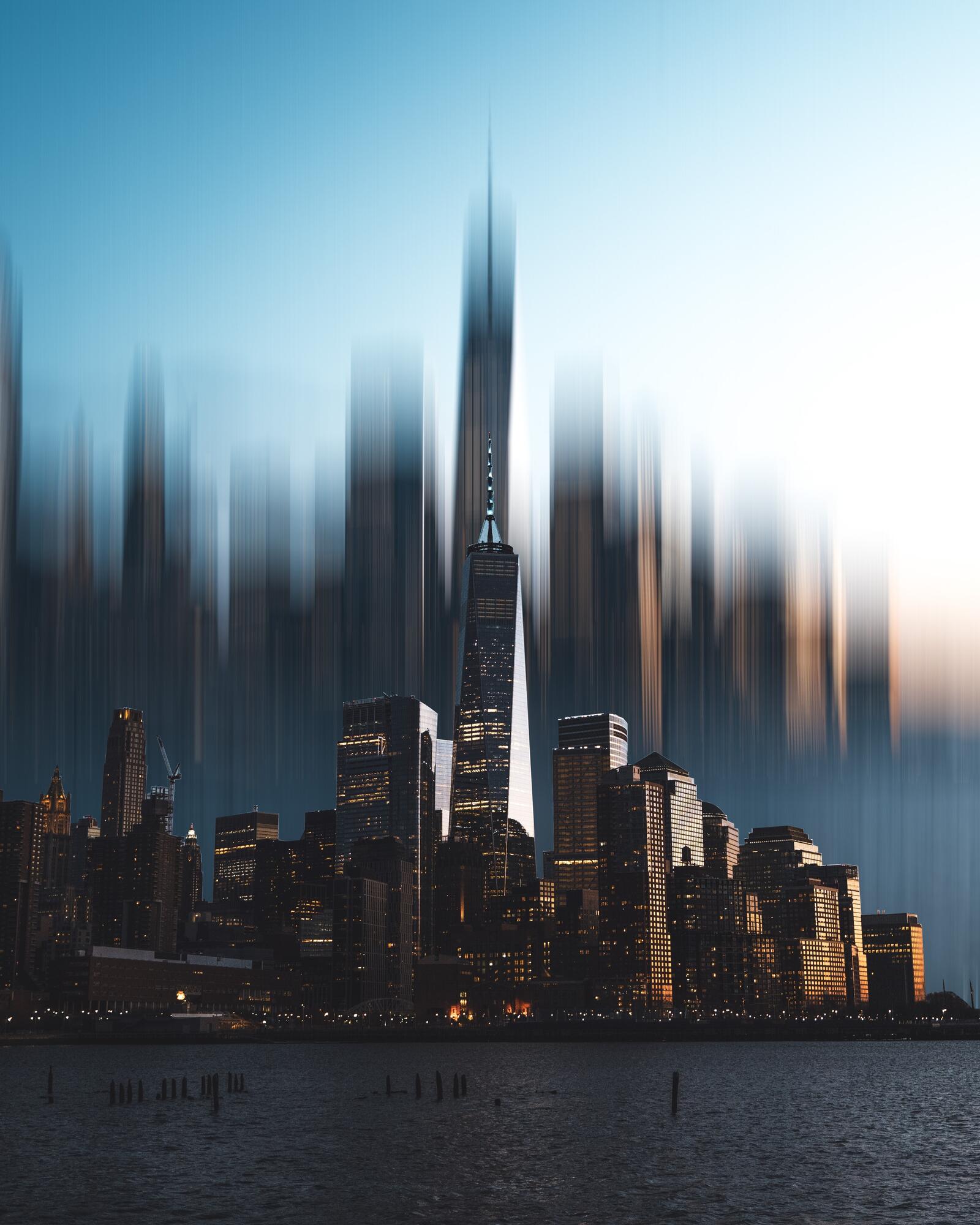 Wallpapers wallpaper skyscrapers photoshop illusion on the desktop