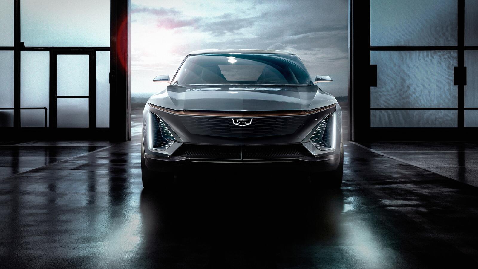 Wallpapers electric cars front view cadillac ev on the desktop